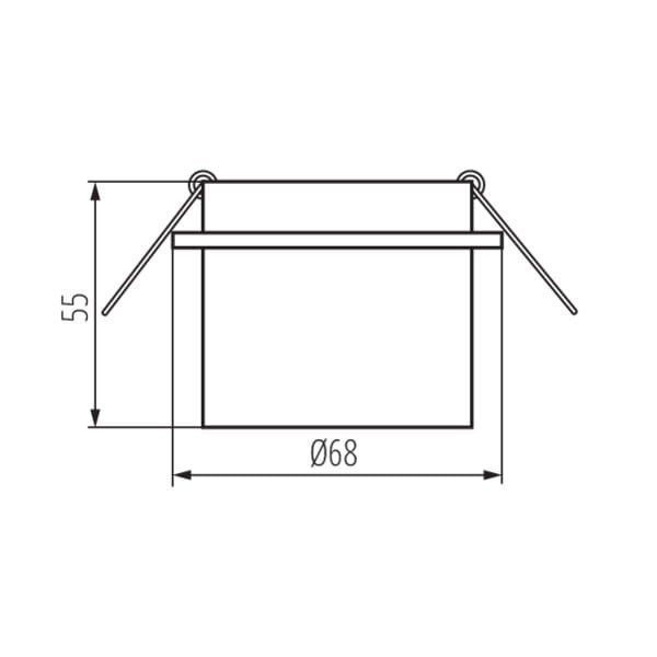 Oprawa sufitowa wpuszczana Spag czarno-złota 1xGU10x35W okrągła IP20 wym: 7 x 7 cm aluminium Kanlux - 3
