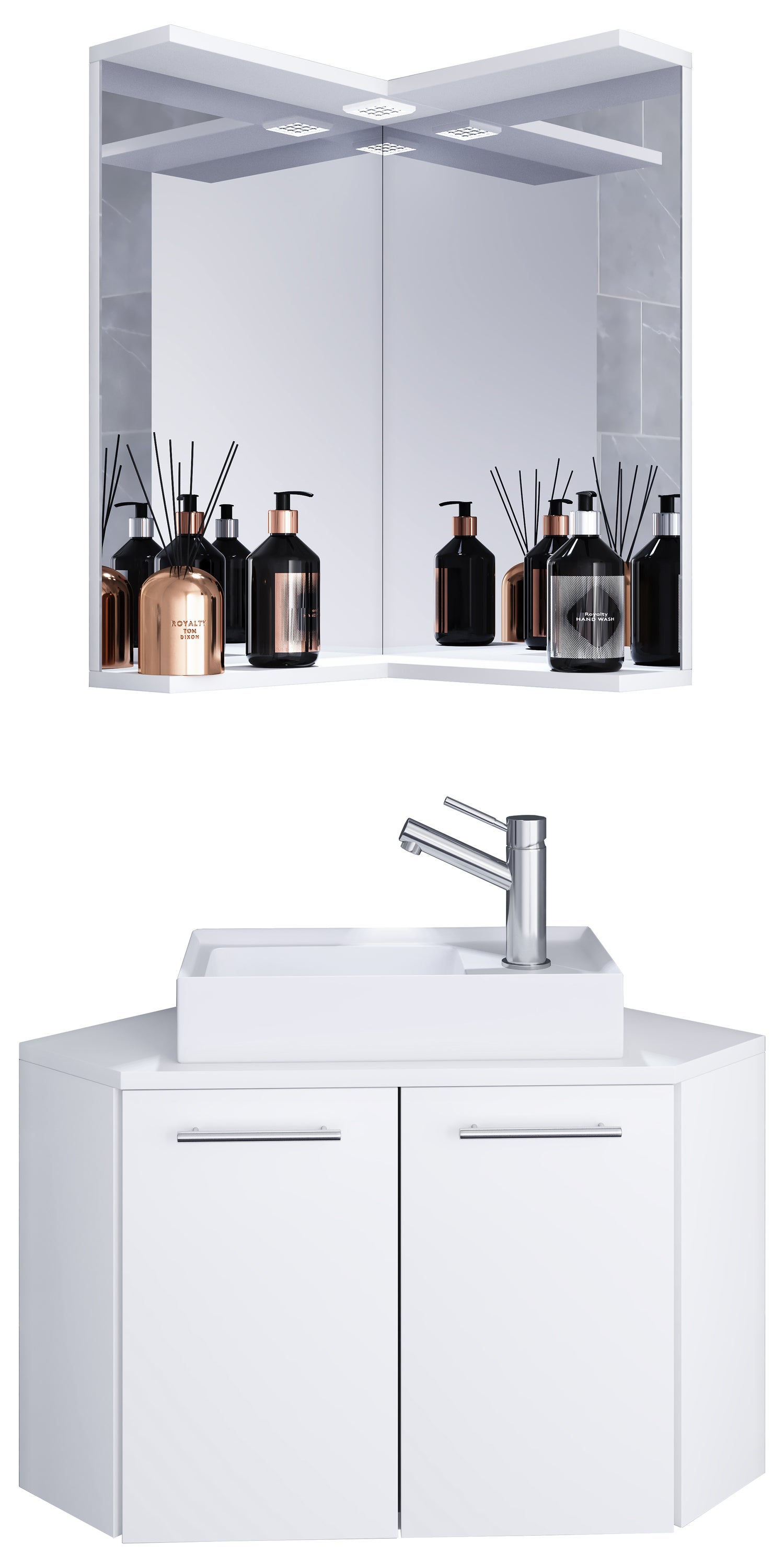 umywalka do mebli łazienkowych Vilosa Biały W. 95 x szer. 50 x gł. 50 cm