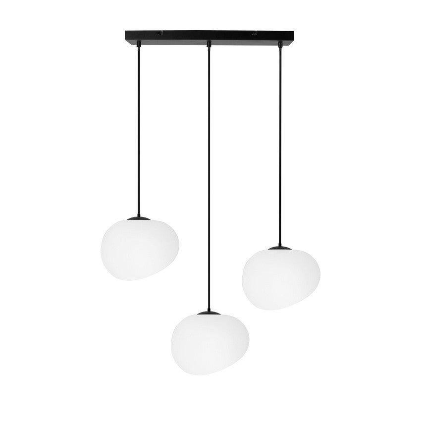 Lampa wisząca Stones czarno-biała 3xE27x40W wym: 120 x 58 x 20 cm metal Candellux