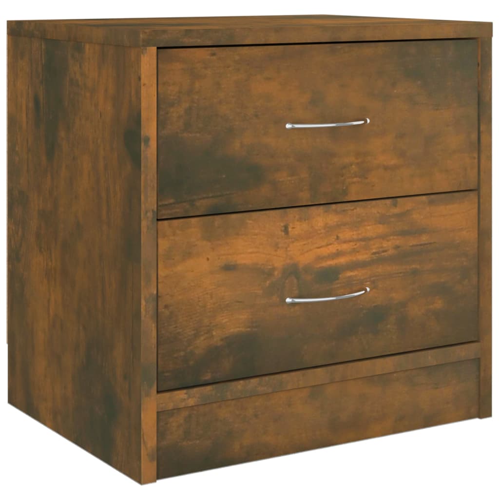 vidaXL Table de chevet Chêne fumé 40x30x40 cm Bois d'ingénierie - 2