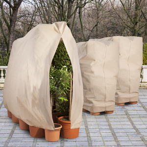 Housse De Protection Pour Plantes Protection Plantes Gel Voile D'hivernage LangRay 80x120cm - 2 Pièces 80g/m² - Fermeture éclair Et Cordon Serrage Housse Hiver Jardin Housse D Hivernage Avec Zip