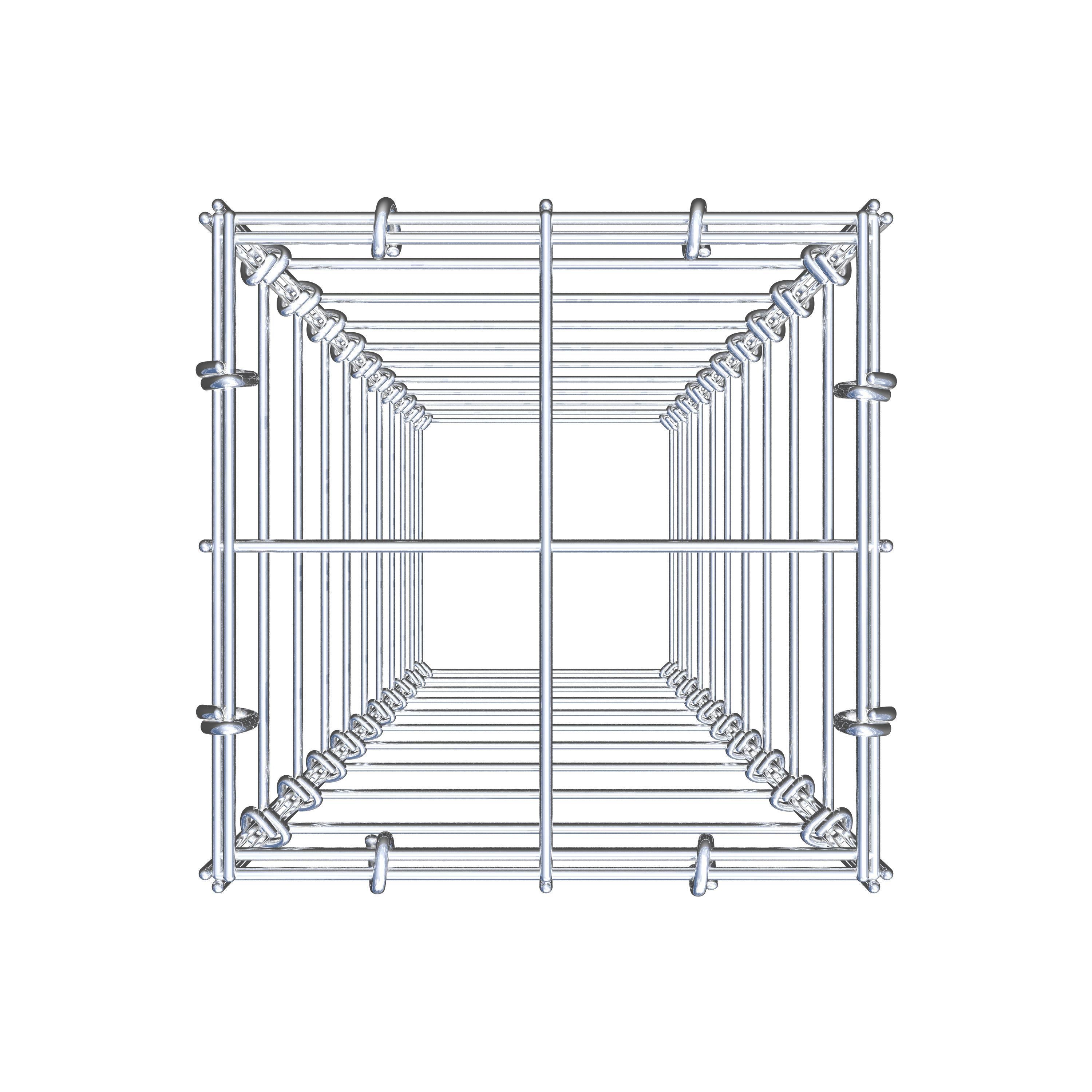 Gavión para apilar en acero galvanizado 100x20x20cm (LxAxP), malla 10 x 10cm, Anillo en C, sin rejilla inferior - 5