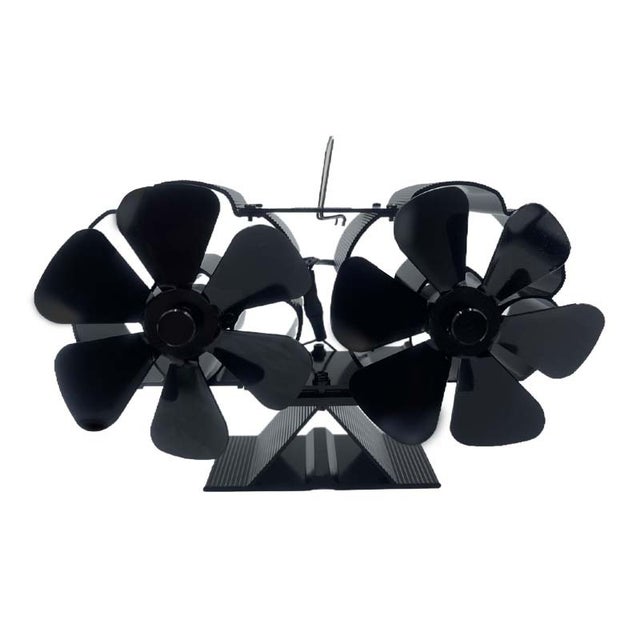 Ventilateur à 2 moteurs alimenté par la chaleur Débit d'air supérieur d'environ 610 m³/h Ventilateur à bois pour bois/poêle/cheminée