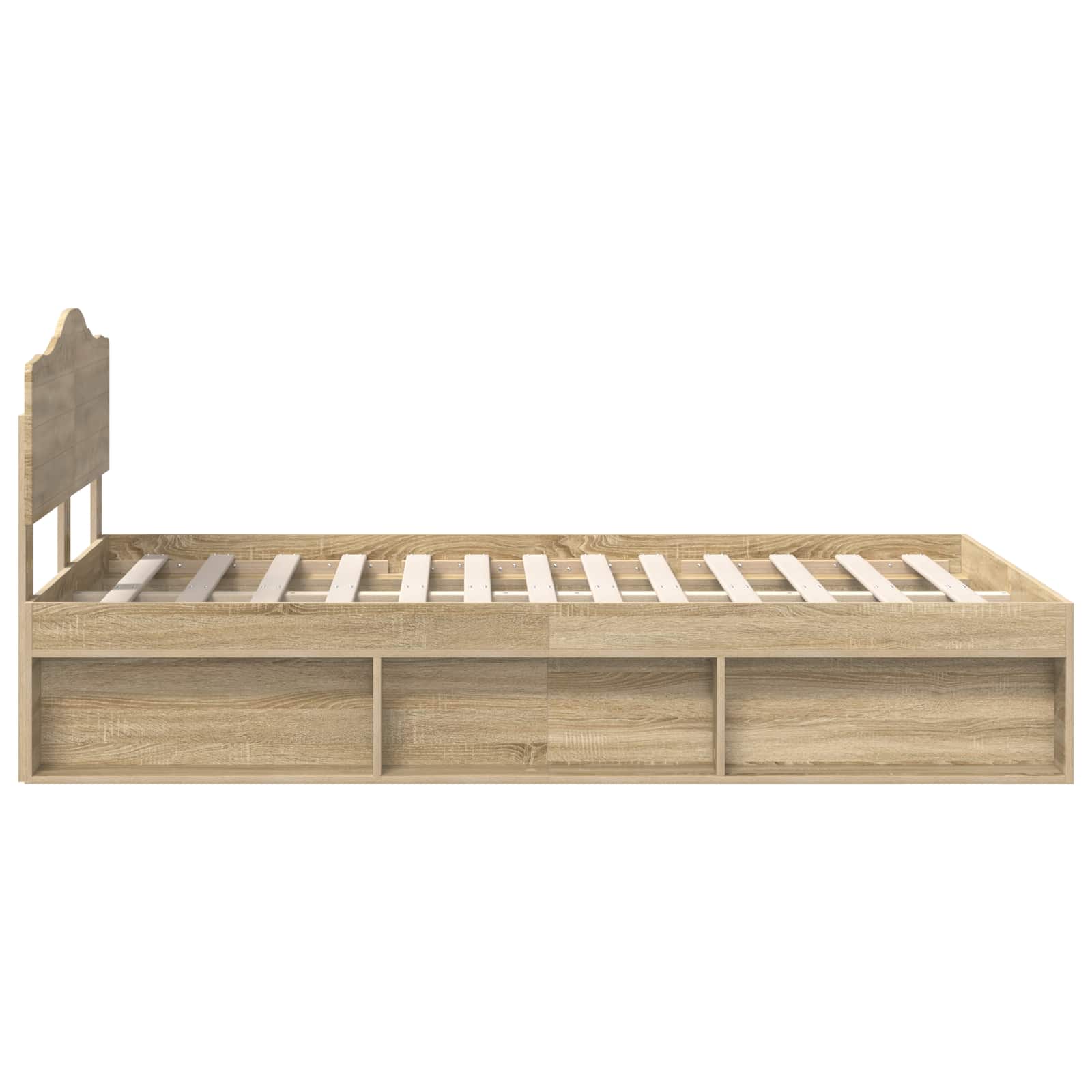 Cadre de lit en bois de pin massif, pour la chambre, 120 × 200 cm - 8