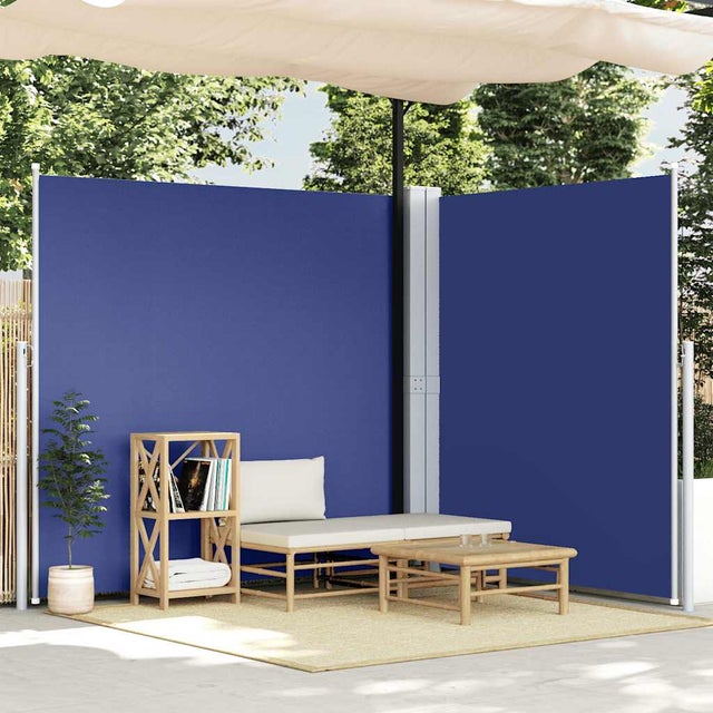 Tenda da Sole Retrattile Manuale 150 cm a Strisce Blu e Bianche vidaXL