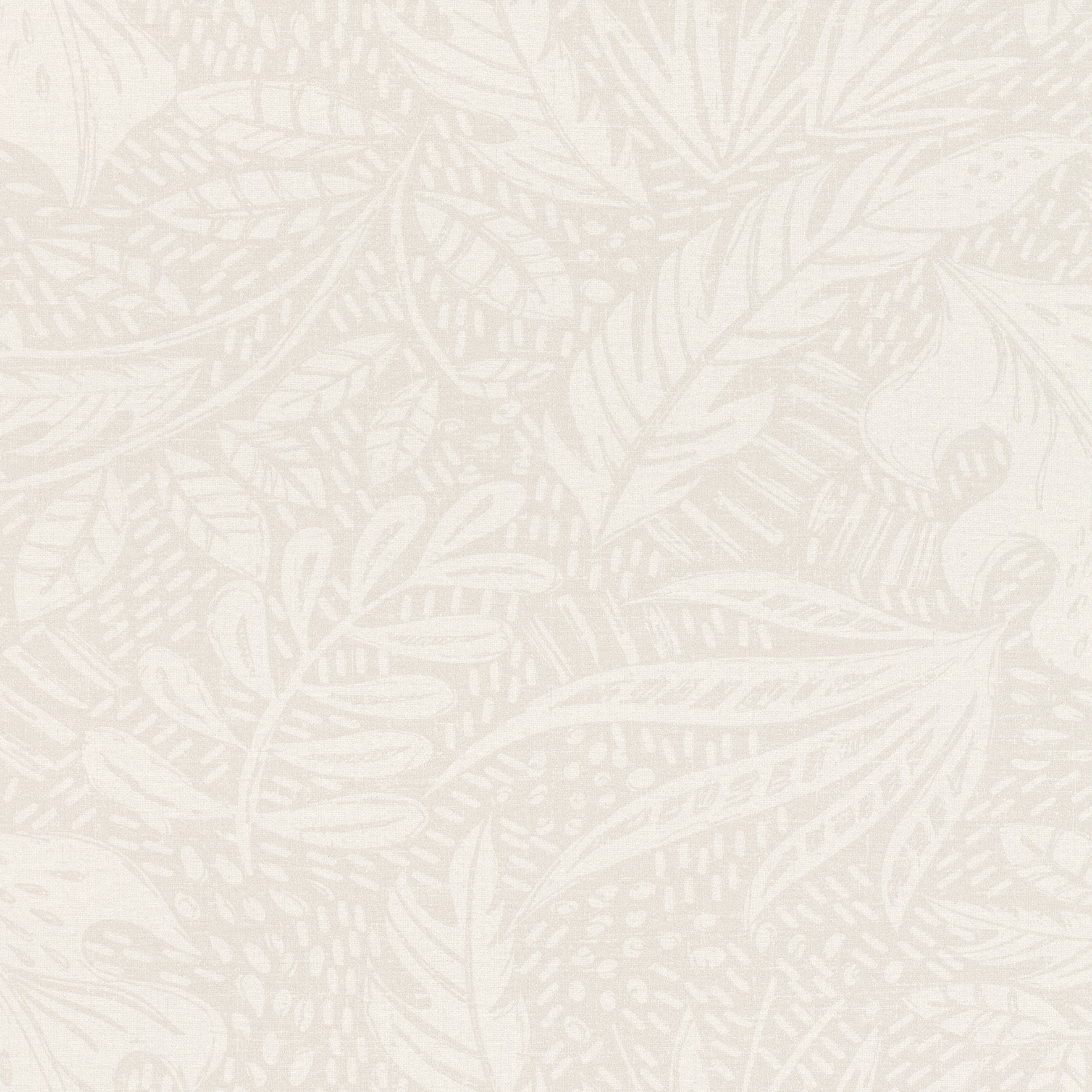 Papier Peint Intissé Rasch Botanique 0.53x10.05 M – Beige Blanc – Collection Welcome Home