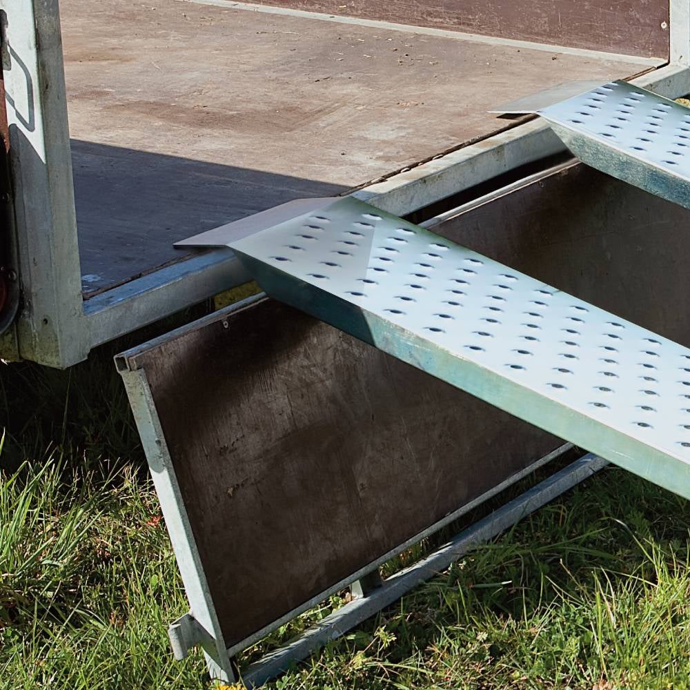 Rampe de chargement X2 en acier - 22,5 x 160 cm - Capacité 200 kg par rampe - 2