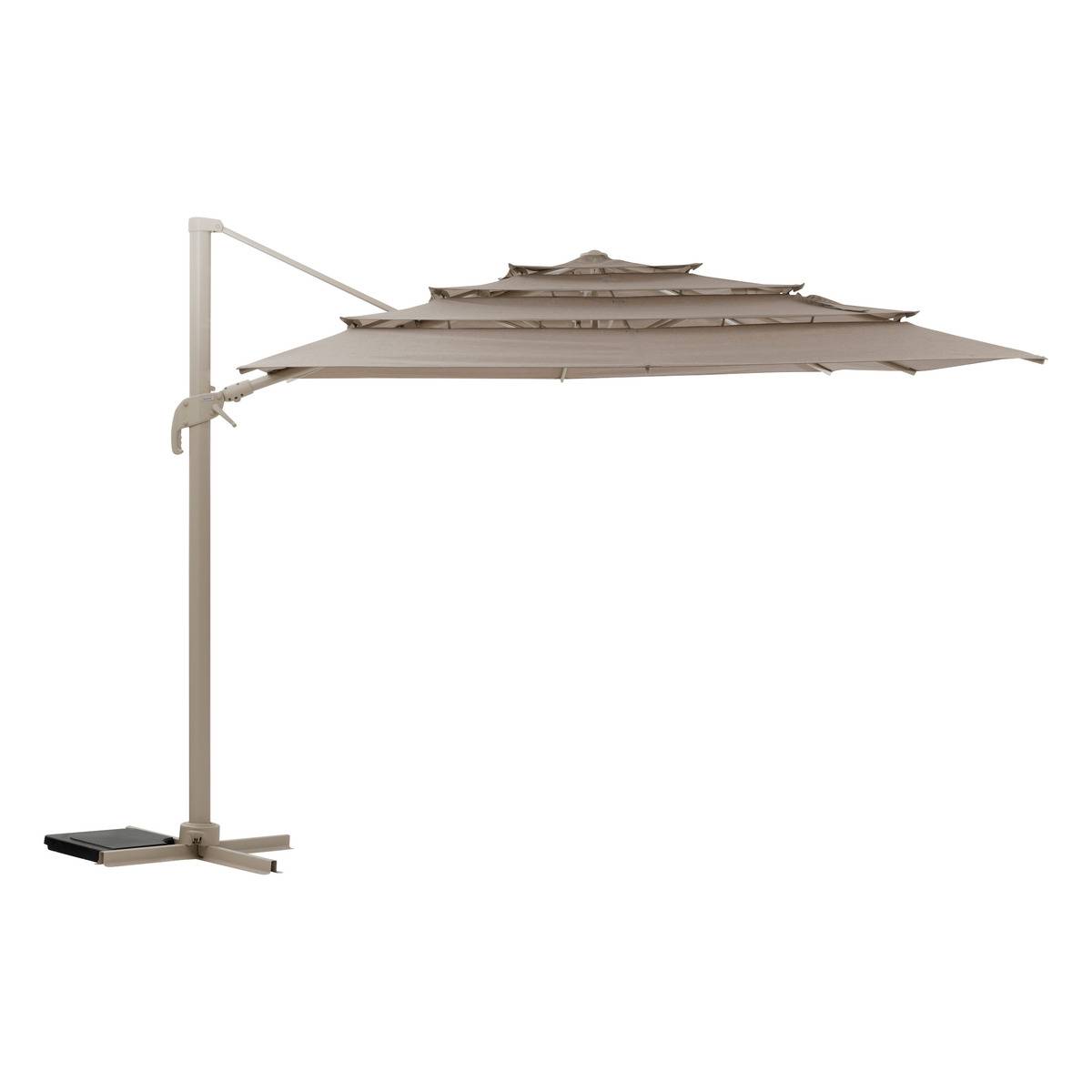 Parasol déporté rectangulaire multi-toile 