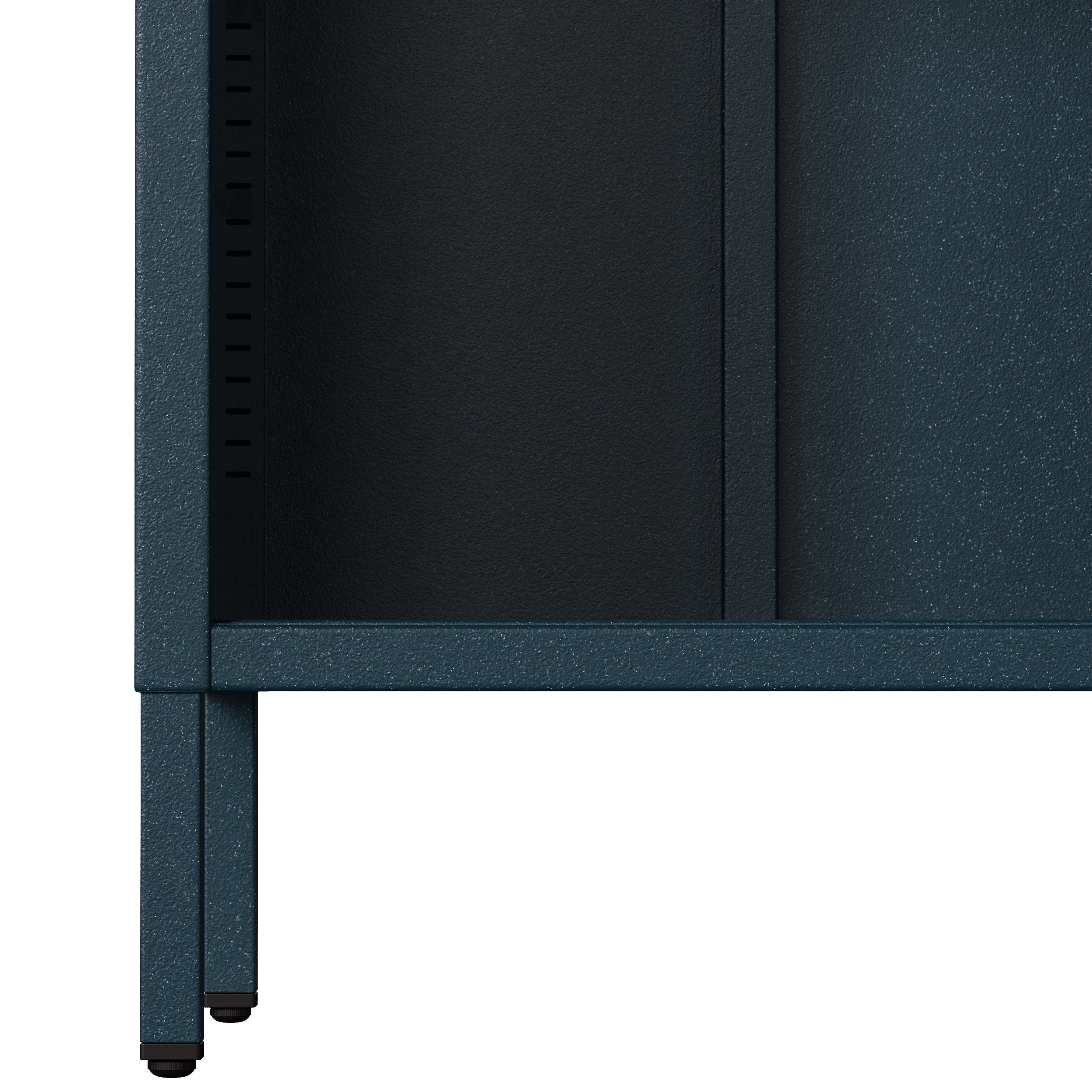 Estante metálico Mario | Móvel de arrumação para sala, estilo industrial | 50 × 180 × 35 cm | Azul-escuro - 8