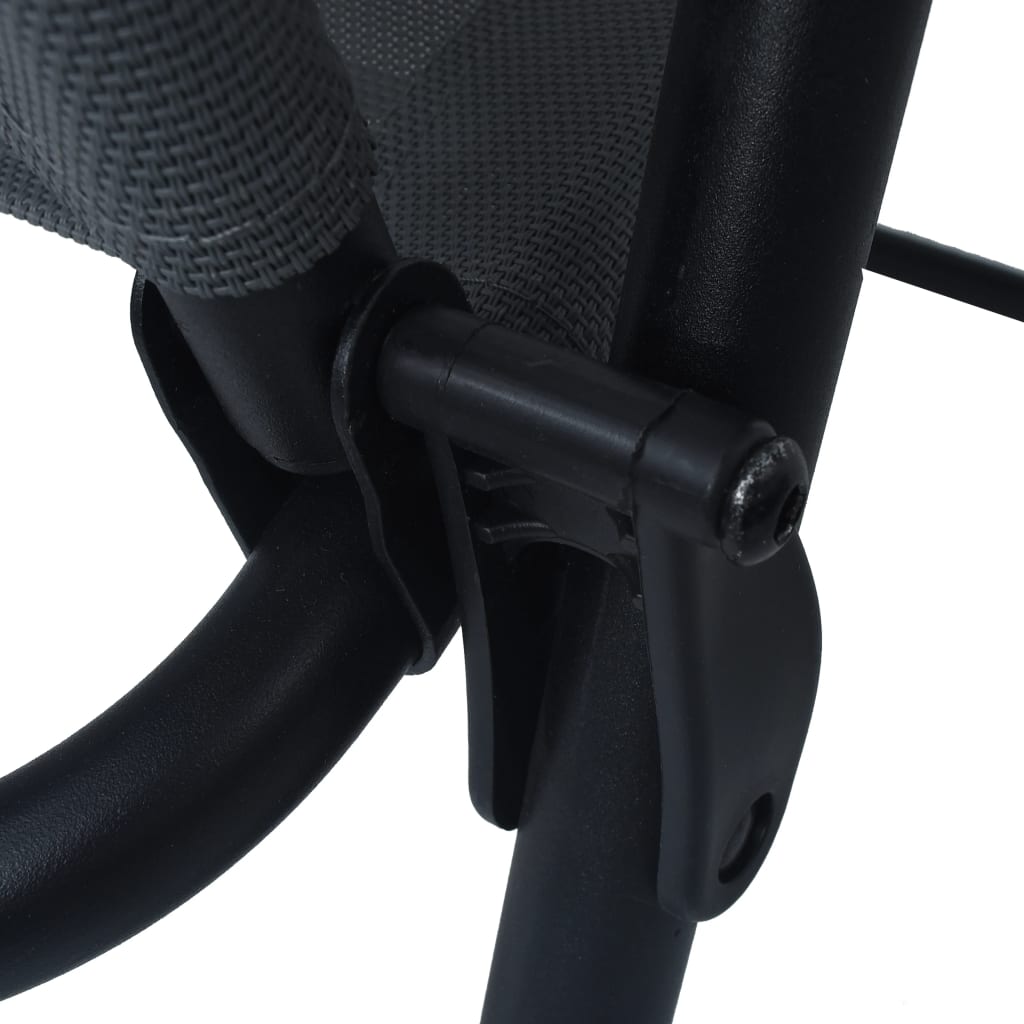 Maison Exclusive - Sedie da Giardino Pieghevoli 2 pz in Textilene Grigie - 7