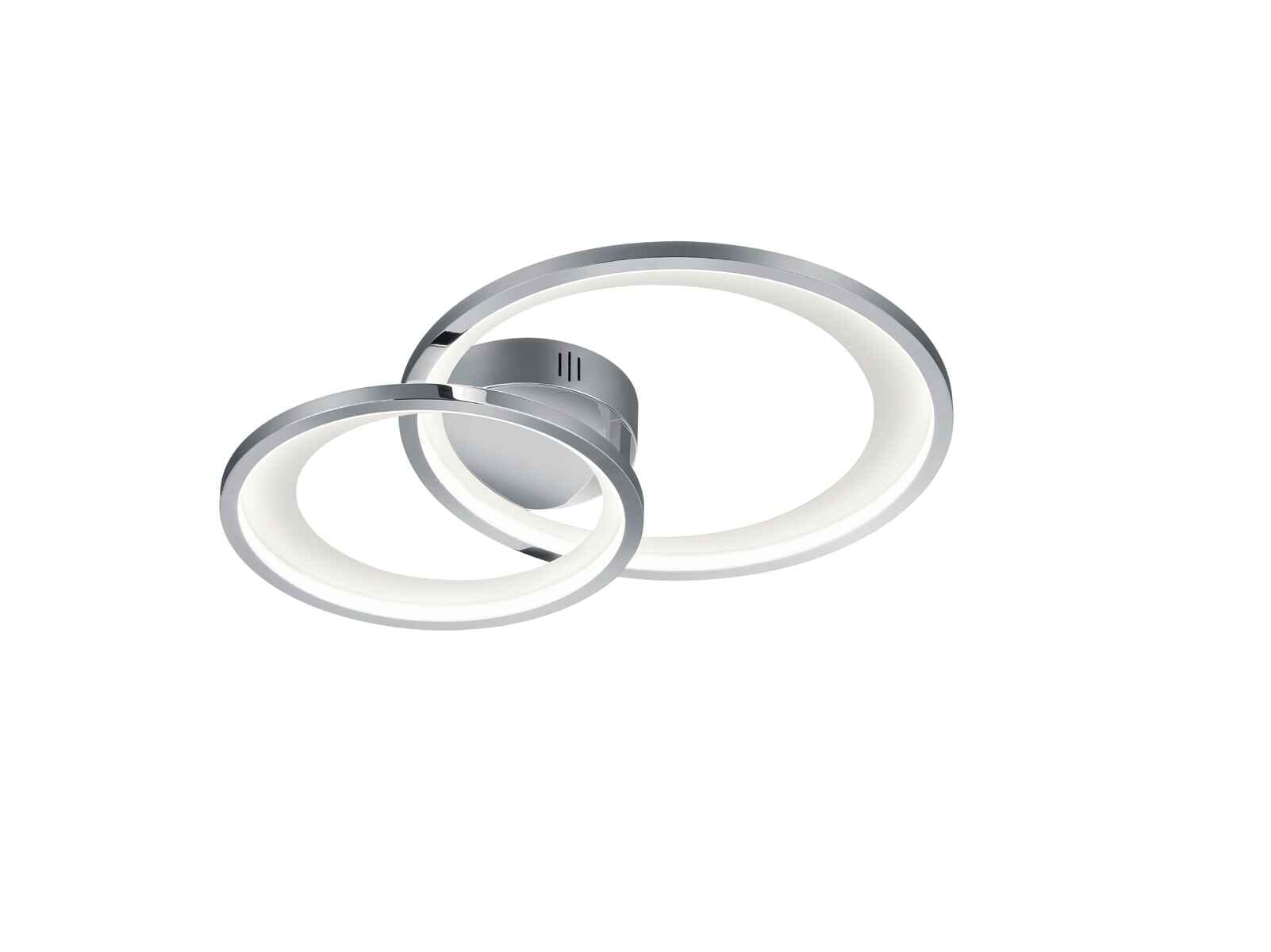 Lampa sufitowa LED GRANADA 29W Ciepła biel 2650lm metal srebrno-biała wym:8,5x59x43cm IP20 Trio