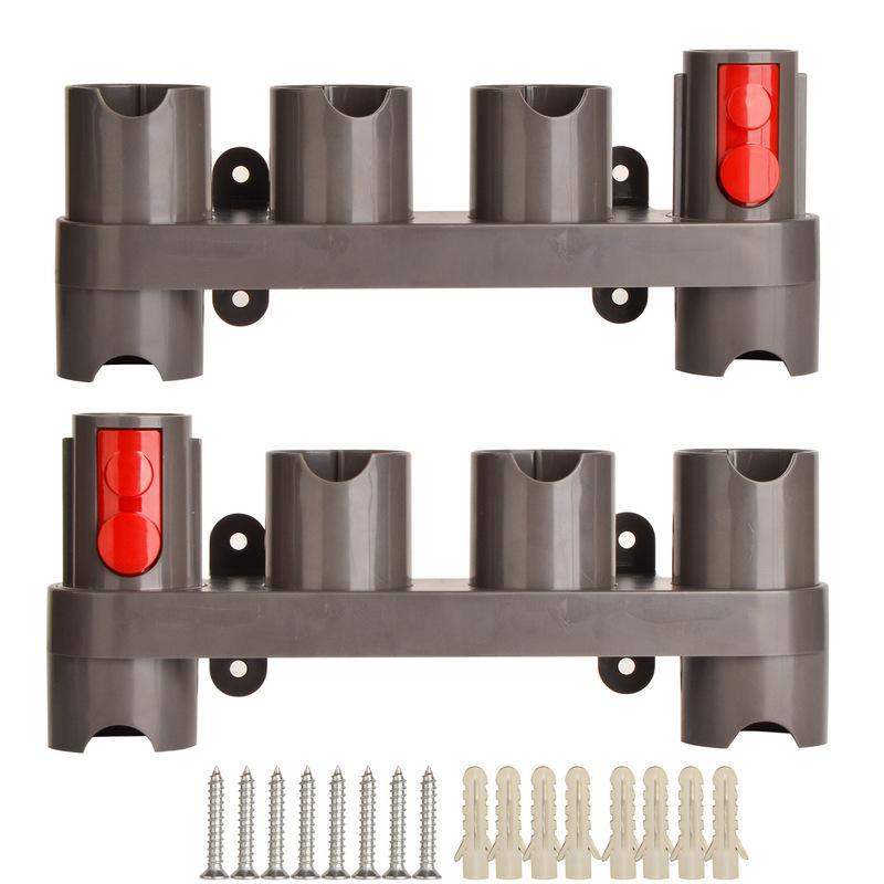 Uchwyty na akcesoria do odkurzaczy Dyson V7, V8, V10 i V11, montowane na ścianie, zestaw 2 szt., kolor szary.