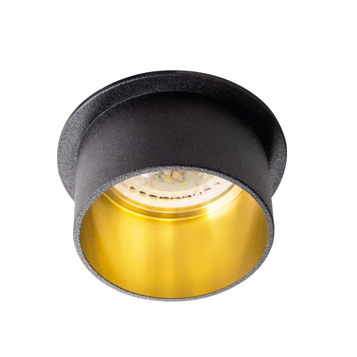 Oprawa sufitowa wpuszczana Spag czarno-złota 1xGU10x35W okrągła IP20 wym: 7 x 7 cm aluminium Kanlux