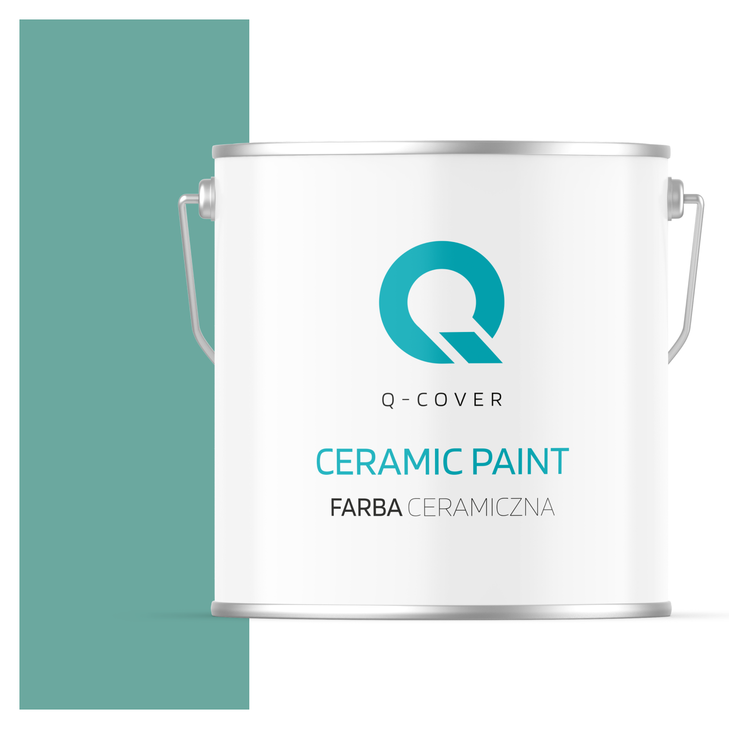 Farba Ceramiczna Do Ścian i Sufitów Q-Cover Miętowy ciemny H1533 Głęboki Mat 5L