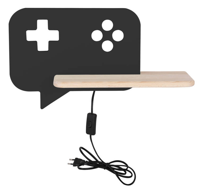 Kinkiet Console czarny-jasne drewno LED 5W 4000K 250lm wym: 20 x 36 x 12 cm metal IP20 Candellux