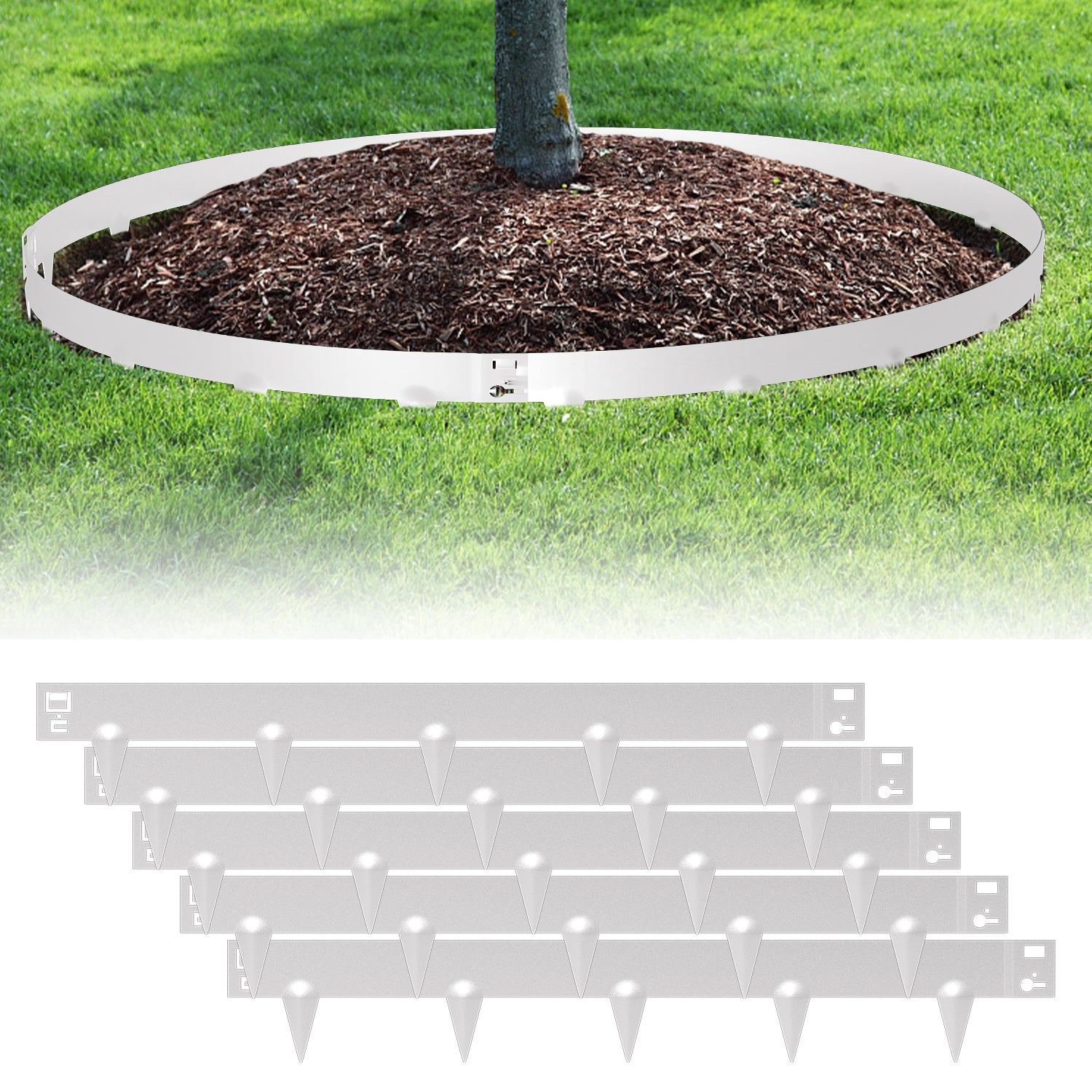 Tubiaz Bordure De Pelouse, Bordure De Parterre, 5 Mx 18 Cm, Tôle
