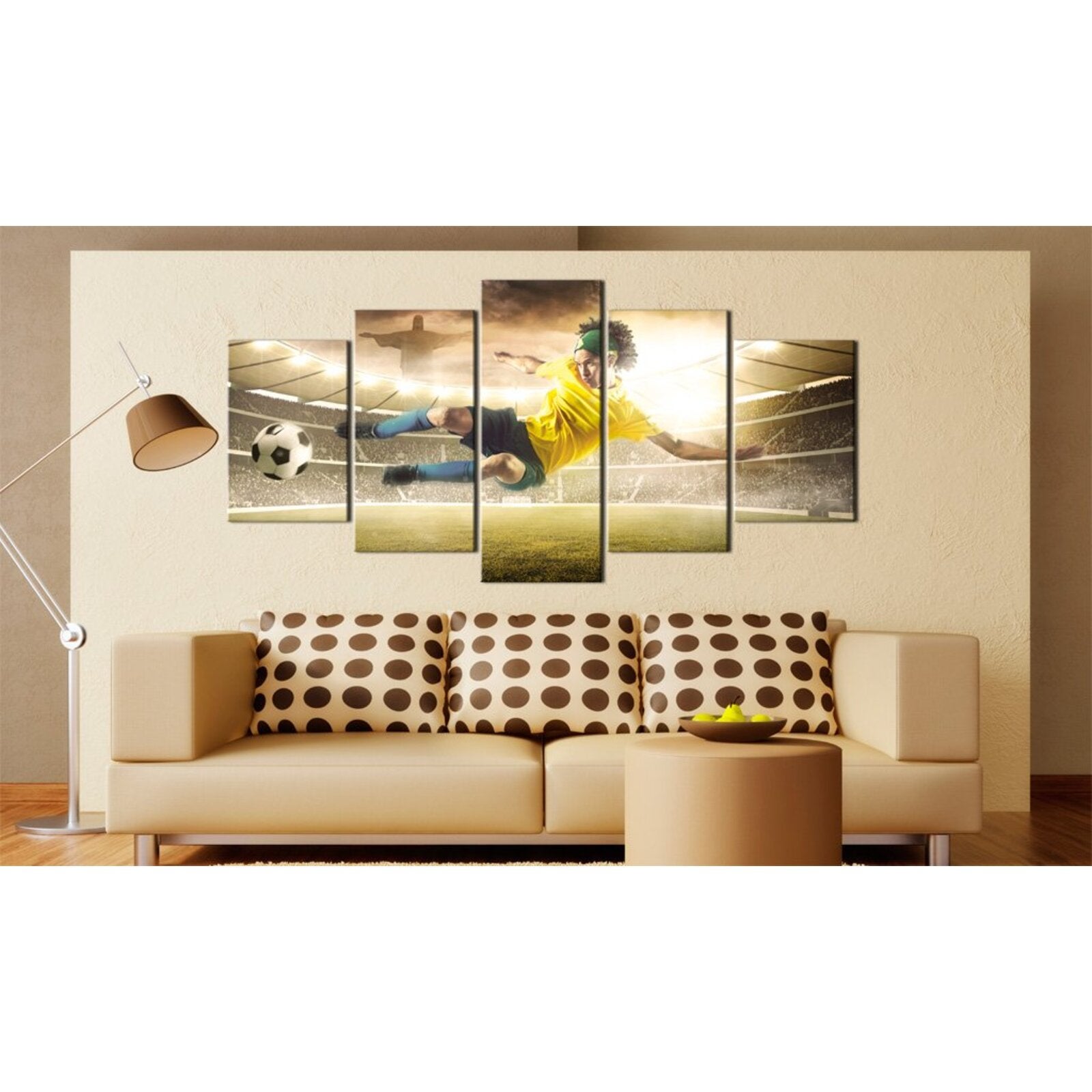 Tableau essence de football - 100 x 50 cm - 2