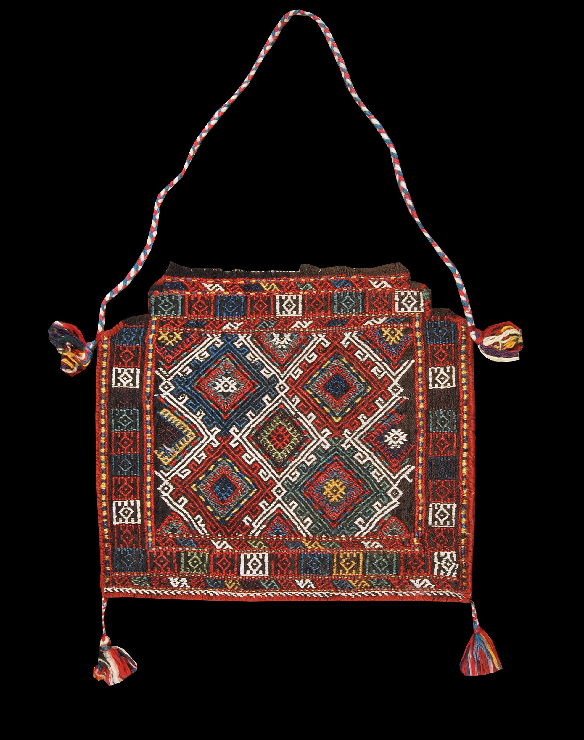 Oryginalny ręcznie tkany kilim/dywan z certyfikatem autentyczności 47x40 cm GALLERIAFARAH1970