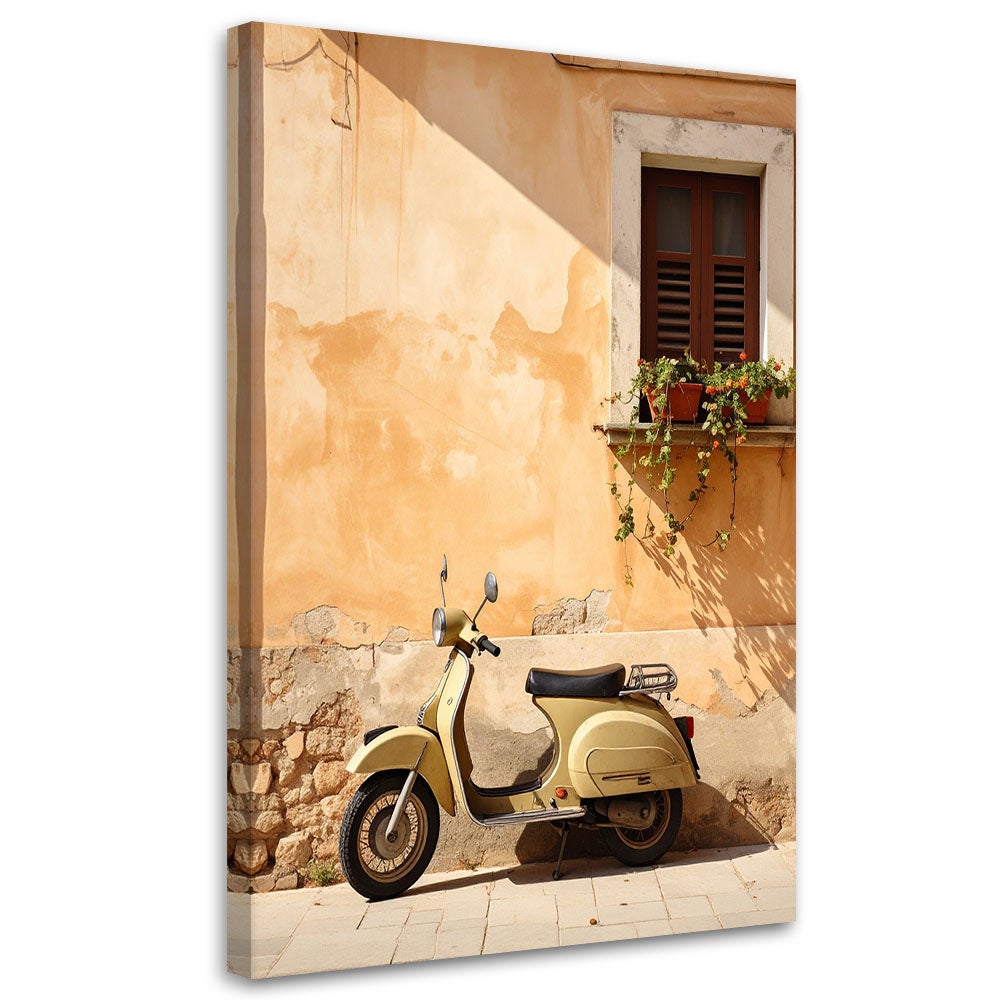Obraz do salonu sypialni jadalni hotelu restauracji, Skuter Vespa Toskania Włochy 20x30