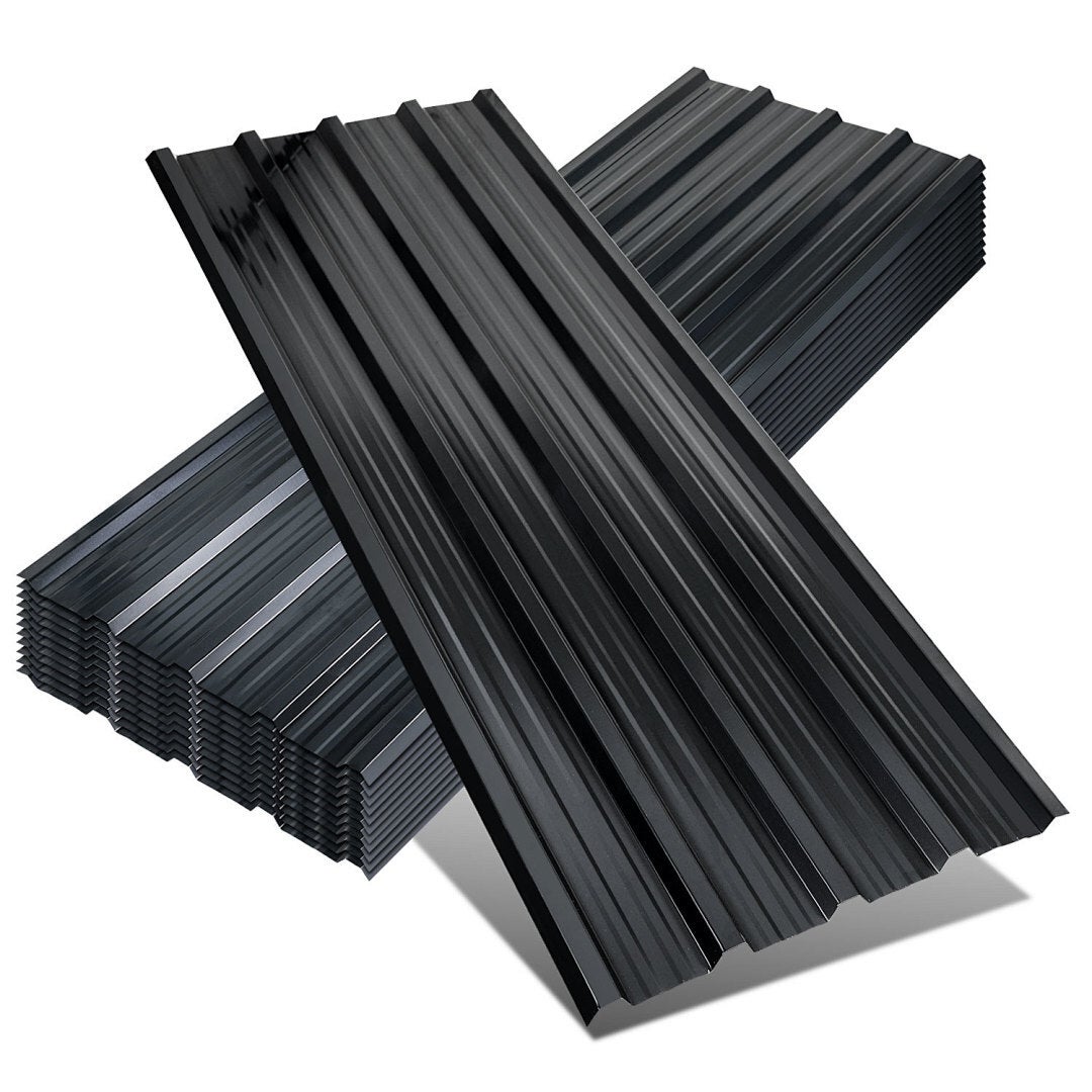 36x Blacha Falista Trapezowa na Dach, tôles trapézoïdale tôles Tôle 0,25 mm, 129x46cm = 21m², Gris Foncé