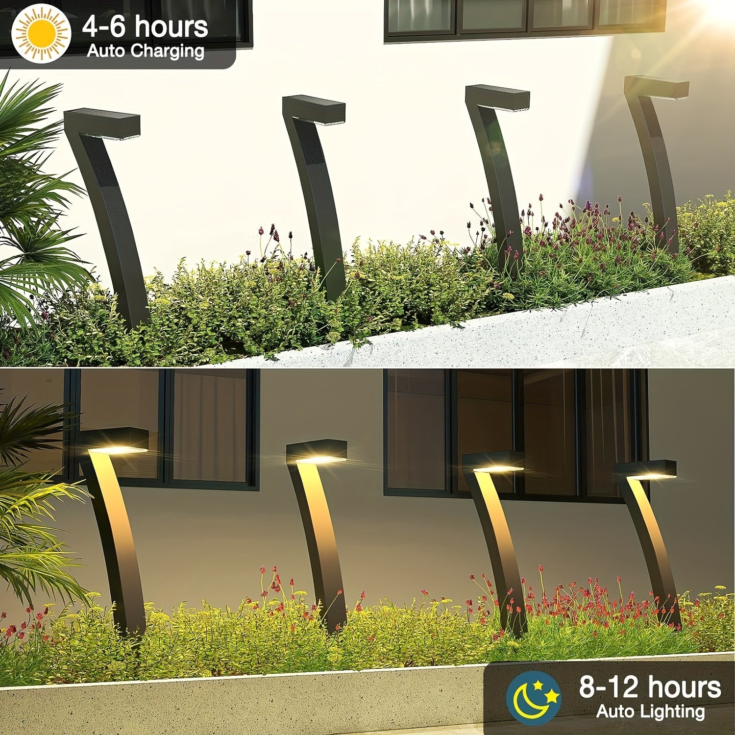 Lot de 7 lampes solaires LED d'extérieur - Lot de 4, étanchéité IP65, lampadaire de jardin 0,45 W, idéal pour les allées, les patios et les allées - 4
