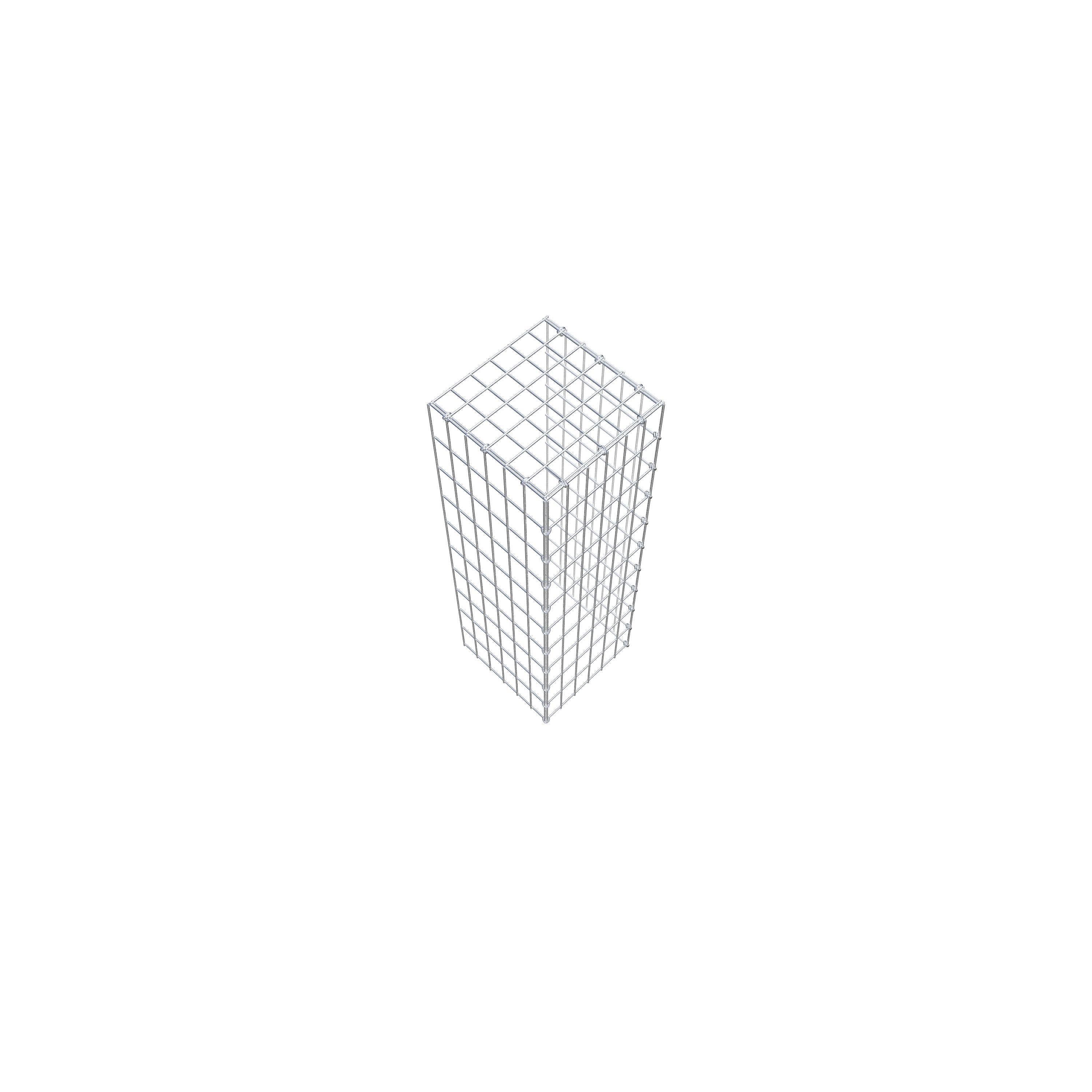 Gavión para ampliar y apilar, 100x30x30cm (LxHxP), malla 5 x 10cm, sin rejilla frontal ni inferior - 4