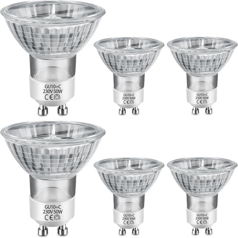 Żarówka punktowa GU10, 220 V, ściemnialna, ciepła biel 2700 K, szeroki kąt świecenia 38°, reflektor do oświetlenia łazienkowego, oświetlenie