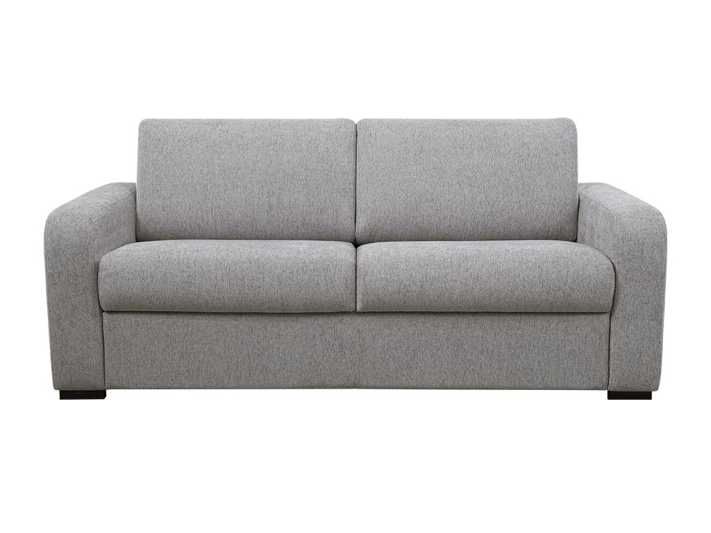 Canapé 4 places convertible express en tissu gris - Couchage 160 cm
