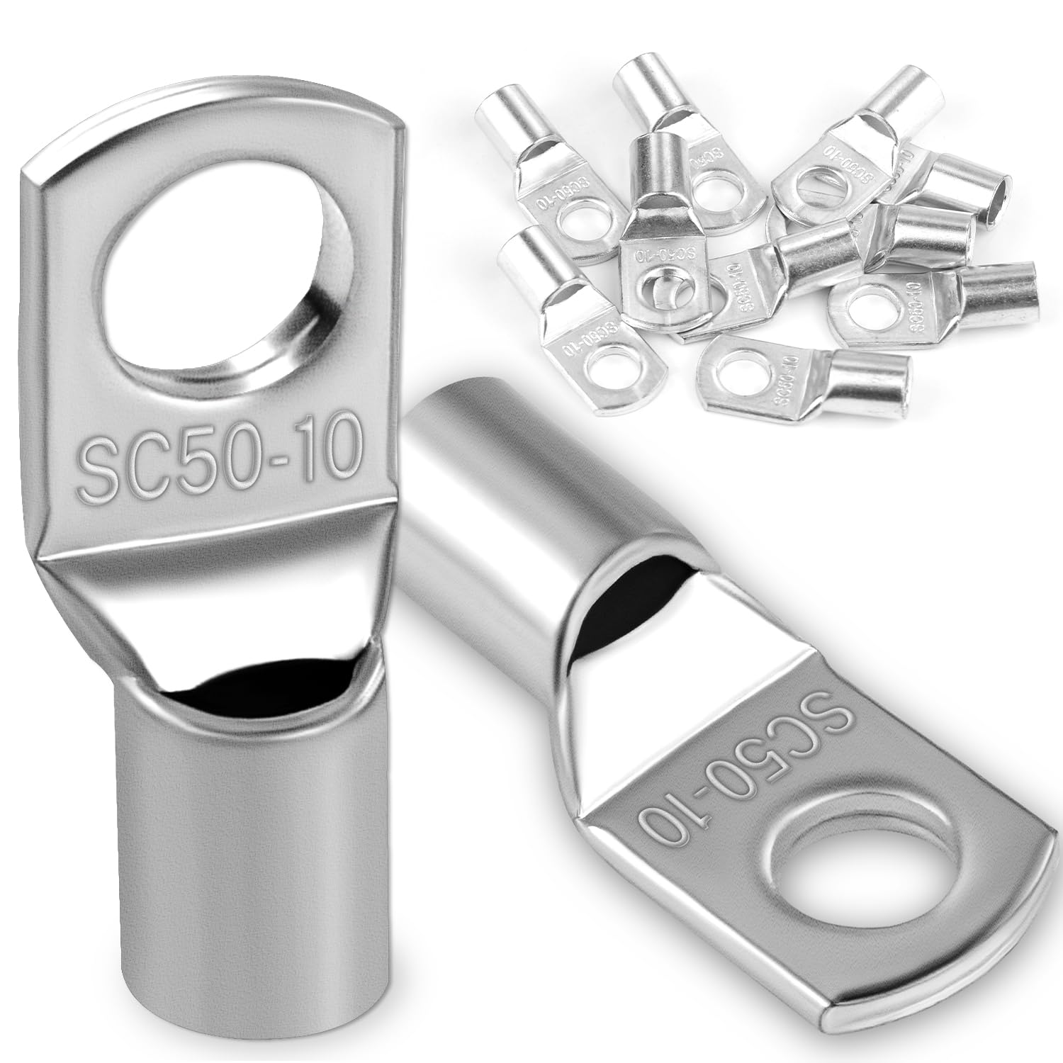 Cosses Tubulaires De Masse à Souder Ou Sertir – 25 X 8 Mm, Pour Câblage Auto Ou Solaire