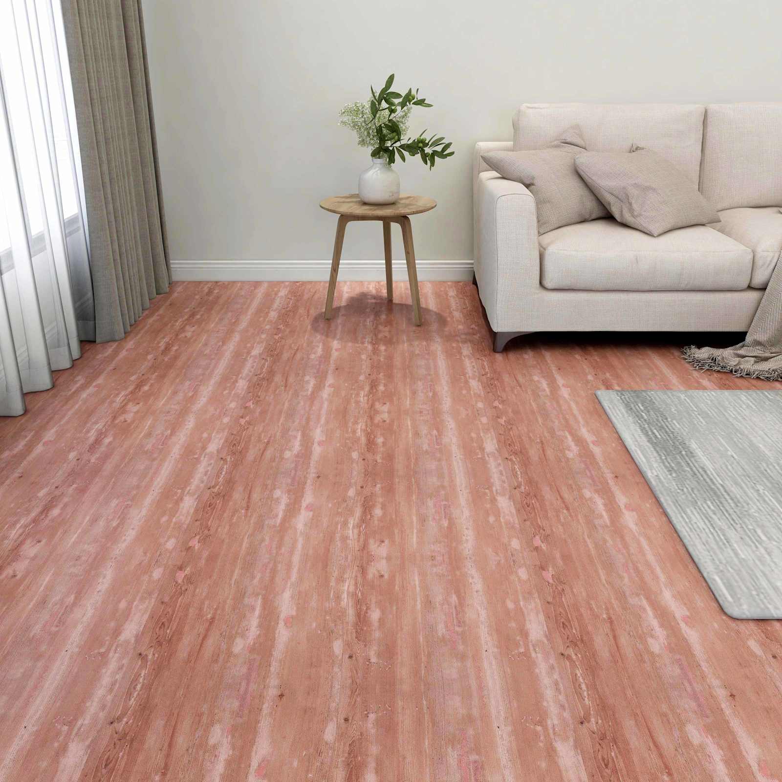 Sol Rouge Planches de sol 55 pcs Rouge 5,11 m² PVC | Leroy Merlin