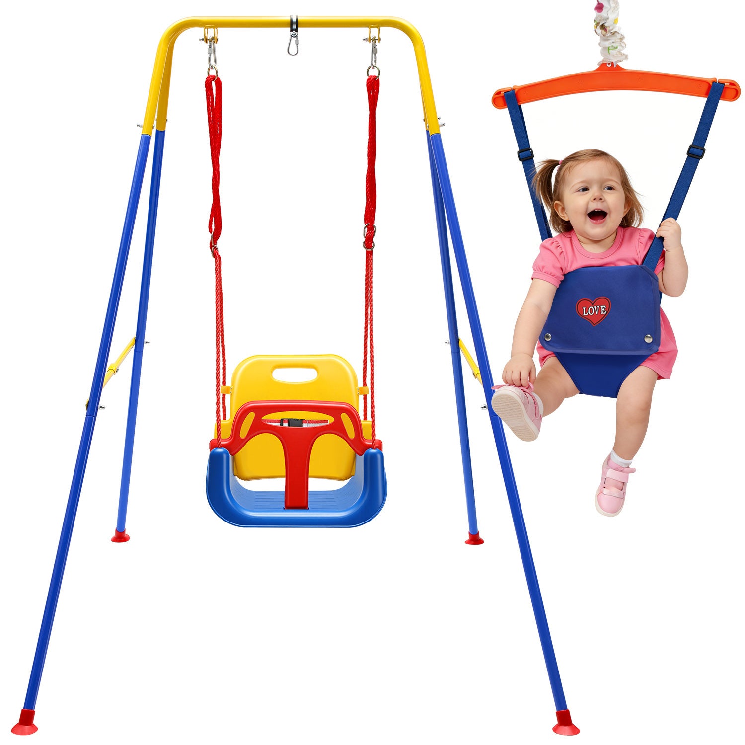 Balancoire Interieur Balançoire Bébé 3 En 1 - Siège Réglable Intérieur/ extérieur | Bleu, 42x31x36.5cm Balançoire Sécurité Renforcée