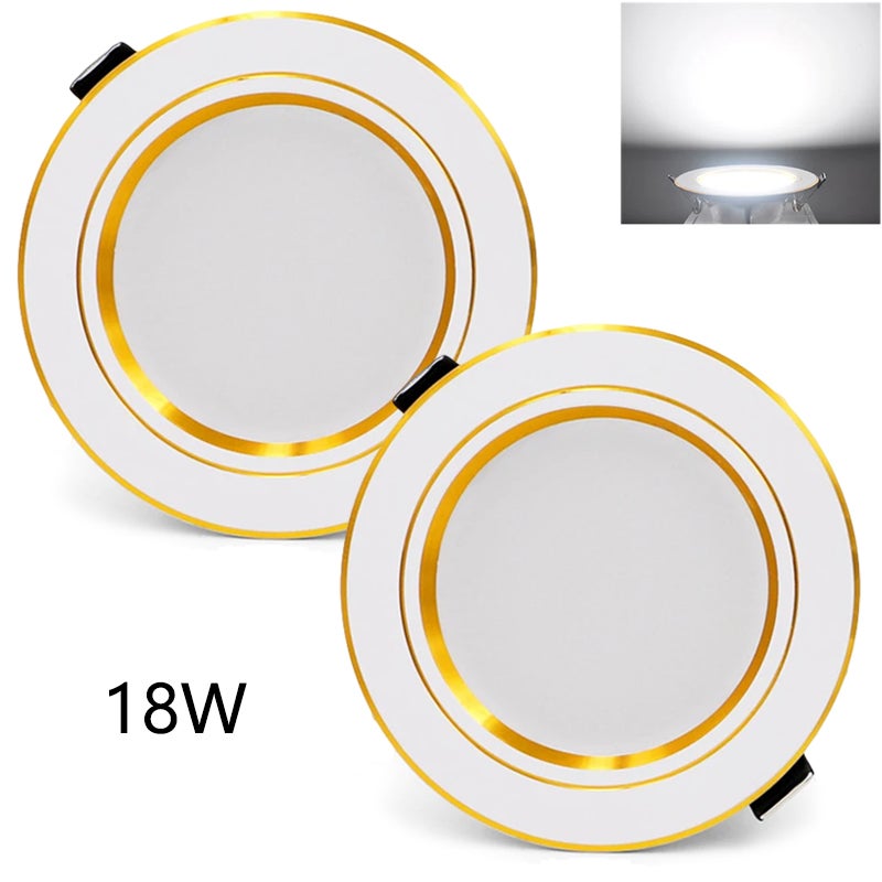 Spot LED Encastrable 18W - Blanc Froid 6000K - Socket Aluminium - Neuf Sous Blister - Marque ADTuning