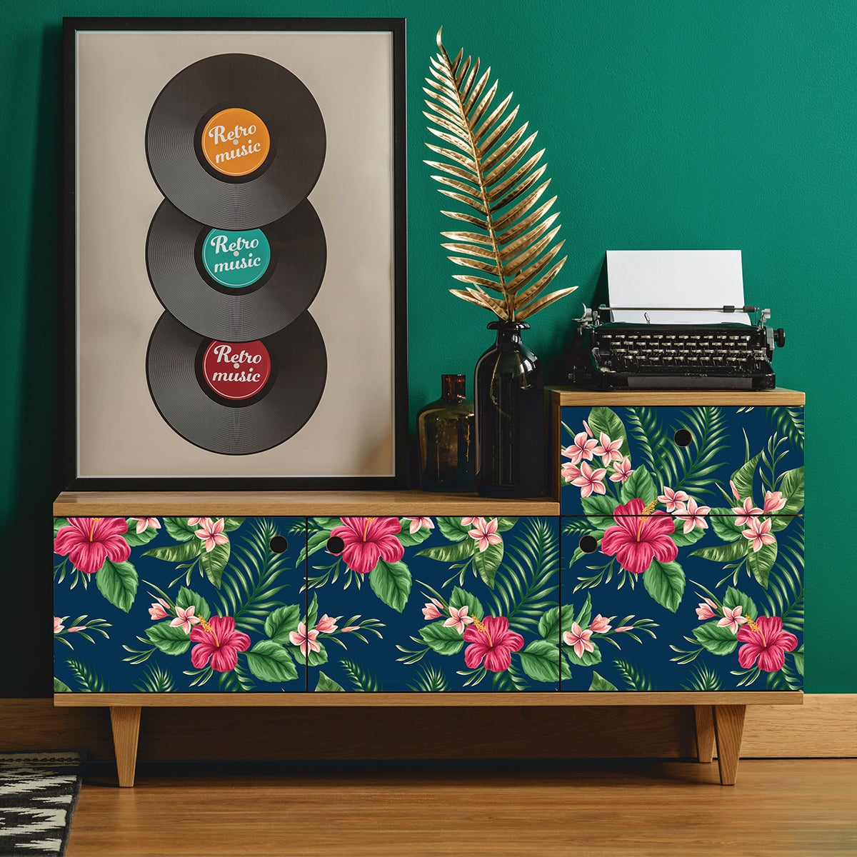 Adesivo mobili tropicale rattiya - Sticker adesivo - adesivi murali - 40x60cm - 4