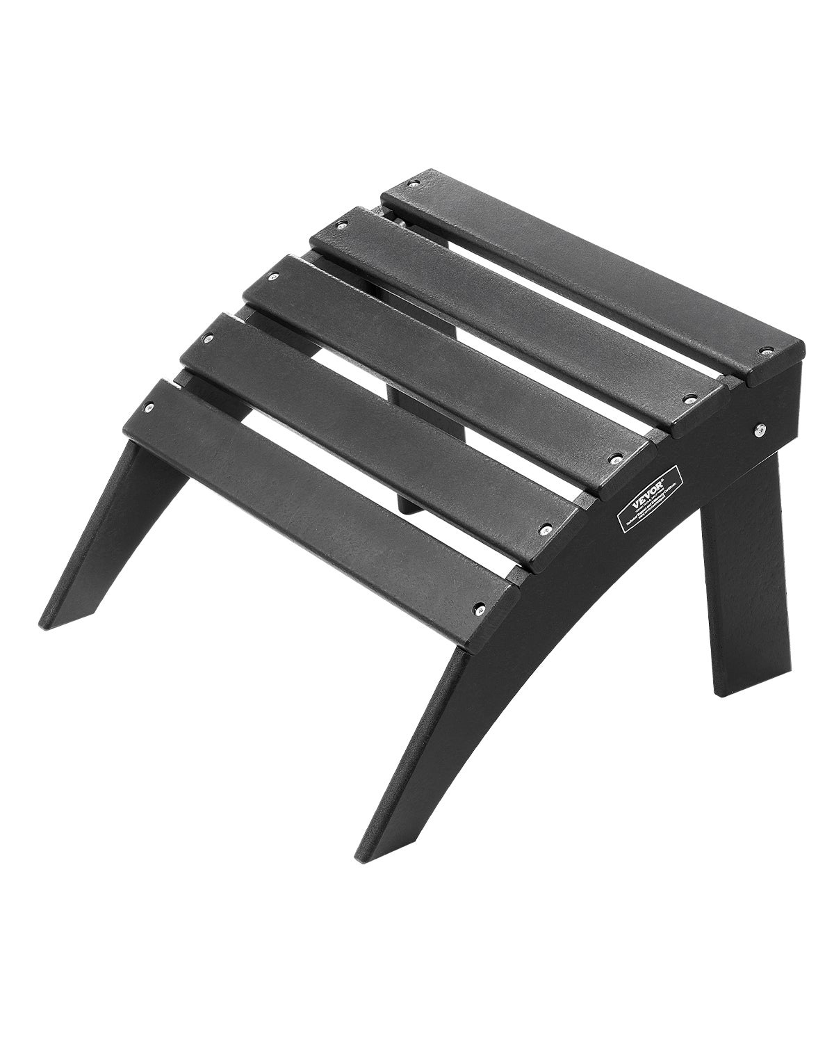 Podnóżek Adirondack Ottoman 475x500x330mm HDPE Krzesło ogrodowe czarne VEVOR