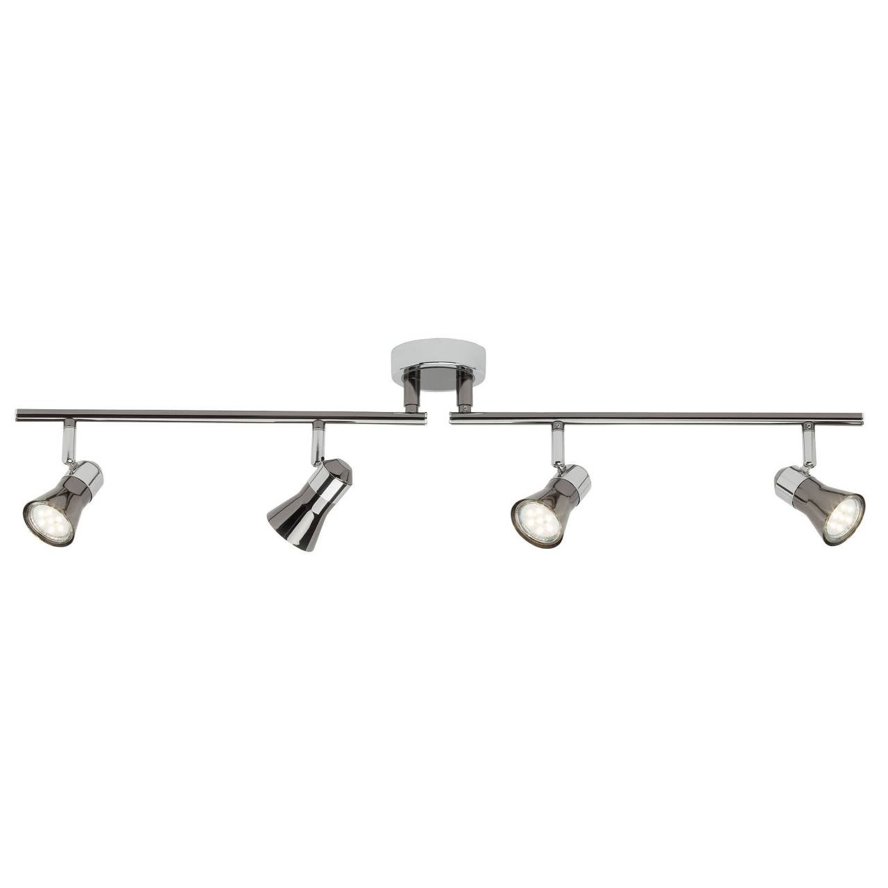 BRILLIANT lampa wisząca Hadan 3 żarówki dym / przezroczysty / chrom | 3x D45, E14, 40W, odpowiednia do lamp wiszących nie dołączonych | Regulowana e