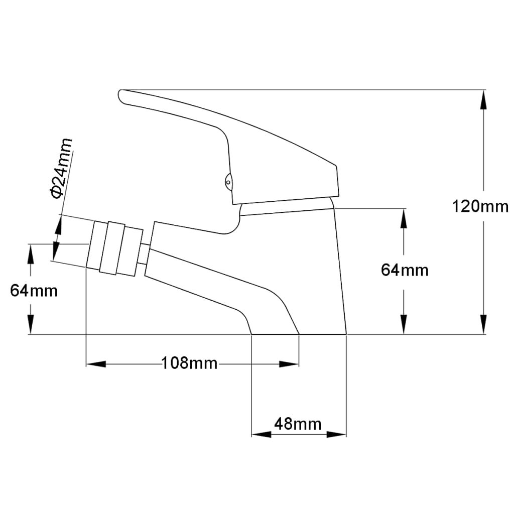 Robinet de bidet de salle de bain Chrome - 7