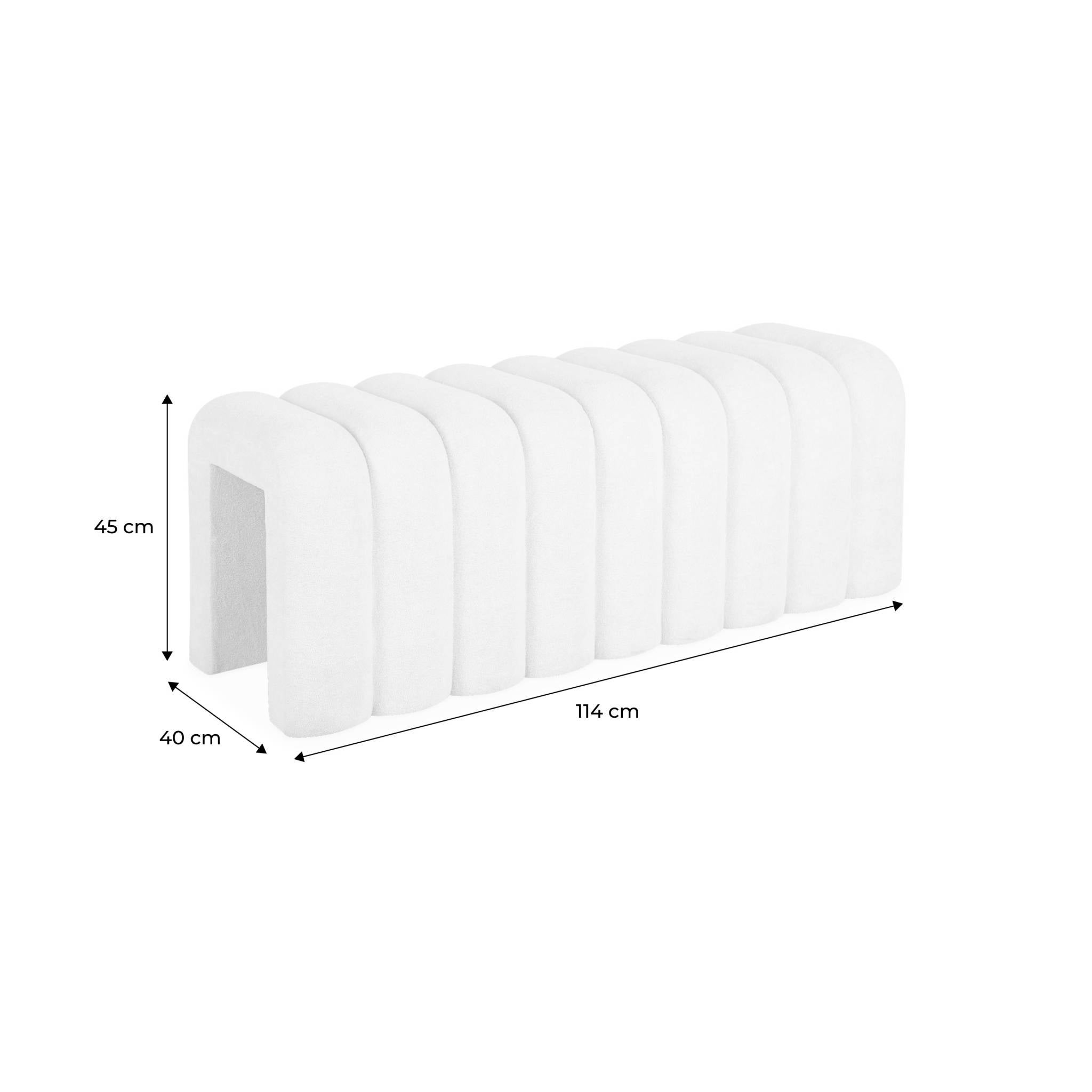 Banc. bout de lit beige contemporain en tissu ITO - 4