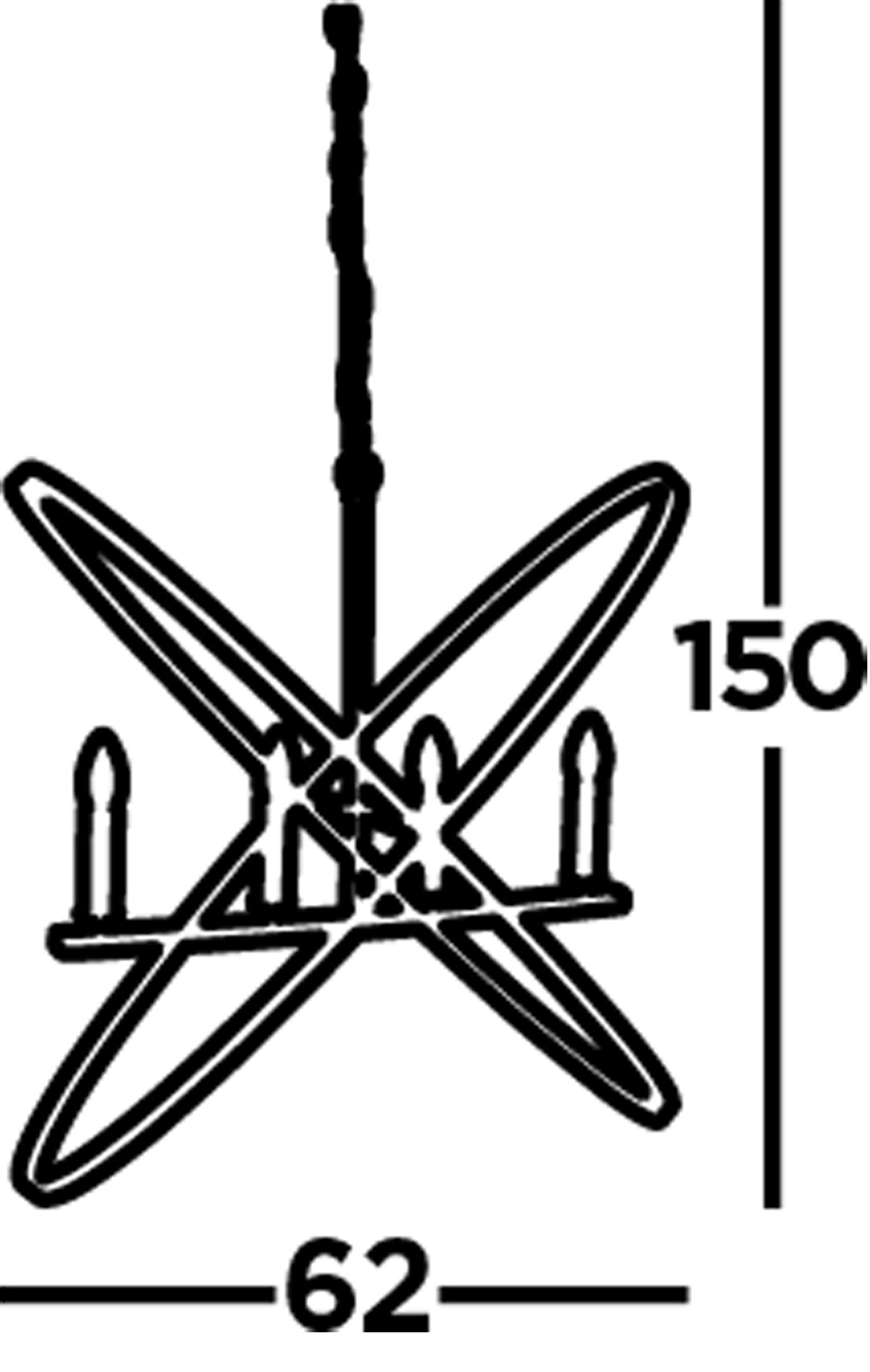 Suspension HOOPLA 4L Métal étain Diamètre 62 hauteur 150cm E14 4x60w maxi - 4