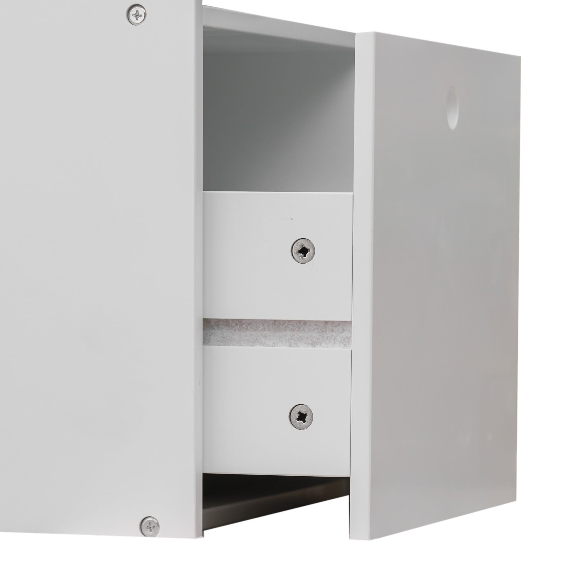 Libreria Scaffale Rebecca Mobili Portagiochi Stretto per Bambini 4 Ripiani 1 Cassetto in Legno Bianco - 4