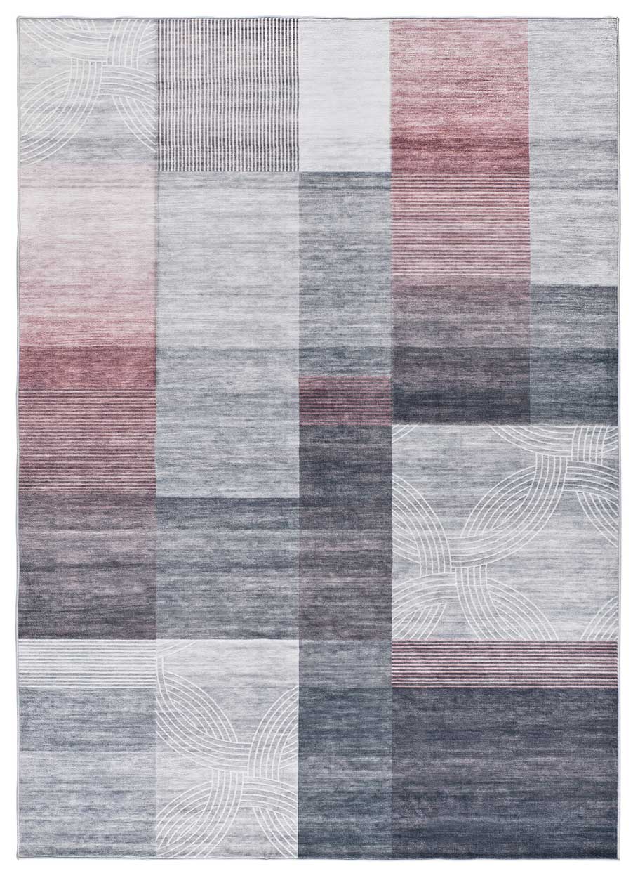 Alfombra interior gris rectangular 140 x 200 cm class geométrico - atticgo