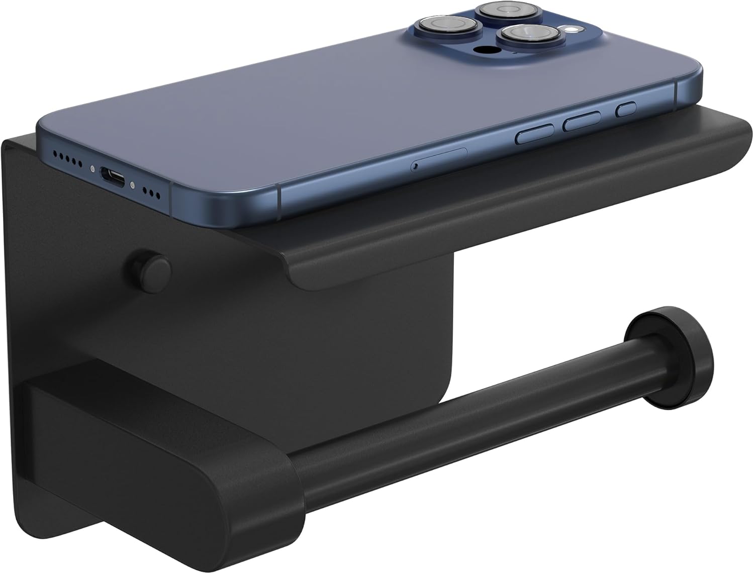 Uchwyt na papier toaletowy, uchwyt na papier toaletowy ze stali nierdzewnej 304, uchwyt na ręczniki papierowe, odpowiedni do hoteli, łazienek (czarny