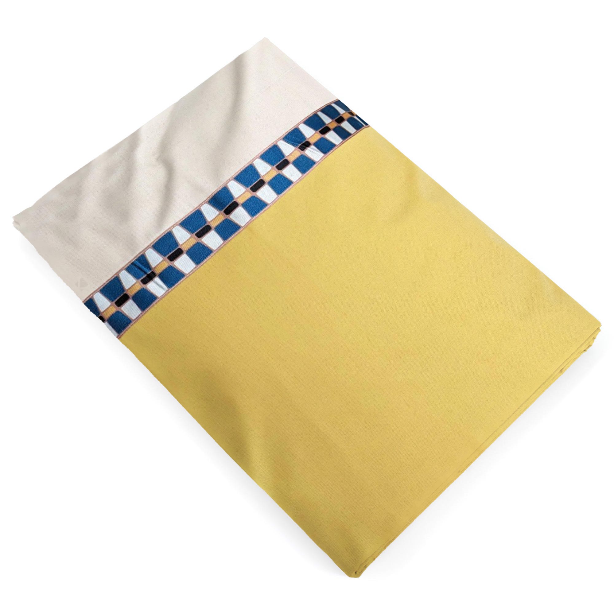 Drap Plat 240x310 Cm Satin De Coton Tiago Bleu Indigo à Prix Drap Plat 240x310 Cm Satin De Coton Tiago Bleu Indigo à Prix