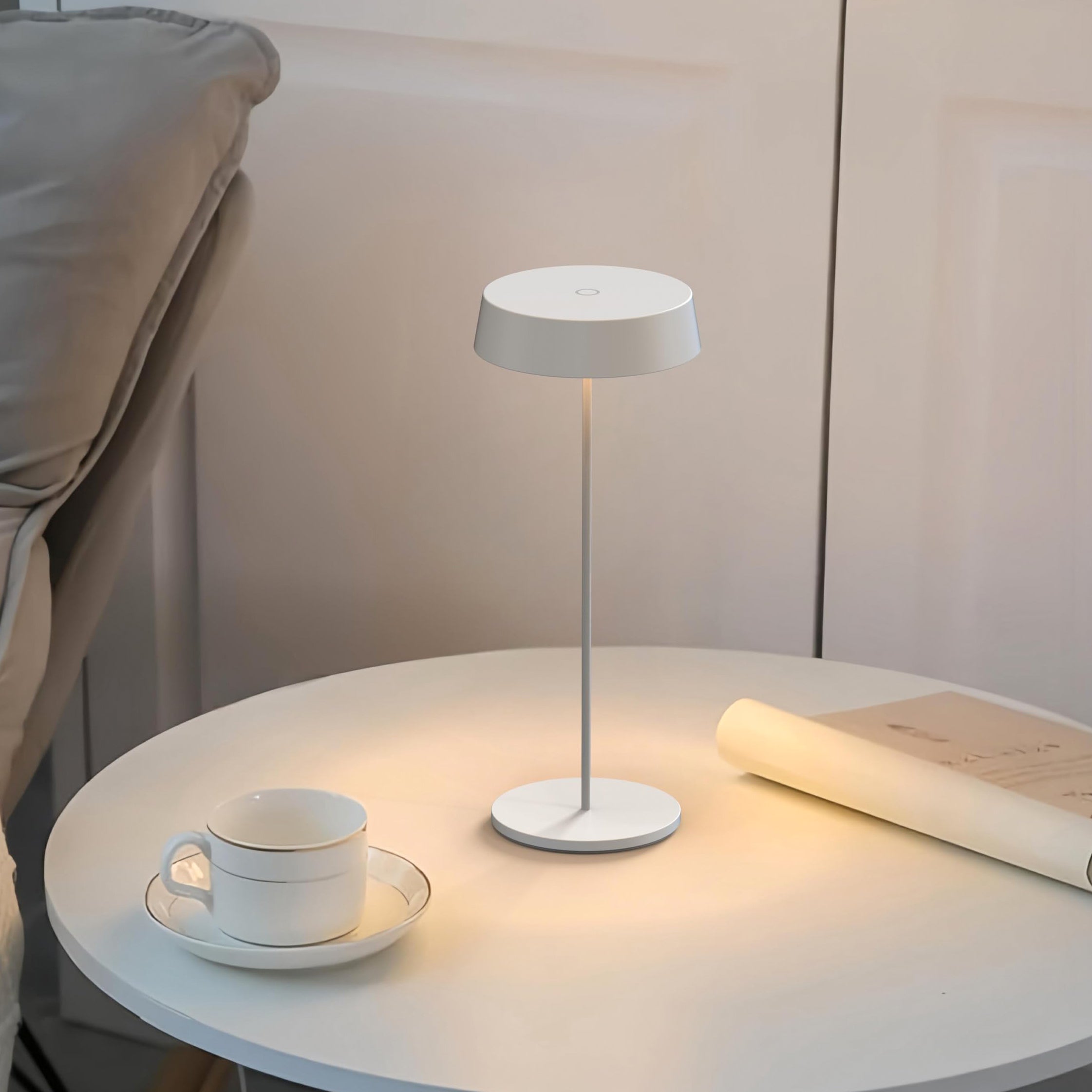 Palmina Lampada Da Tavolo Ricaricabile A LED – Wireless RGB E Bianco Caldo, Dimmerabile Touch, Impermeabile IP44 Con Batteria 2000mAh E USB-C