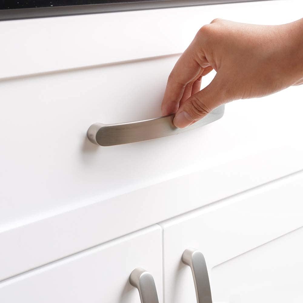 Set di 6 maniglie per mobili Maniglie per porte da cucina cromate - Maniglia per mobili da cucina in nichel spazzolato Maniglia da cucina spazzolata - 5