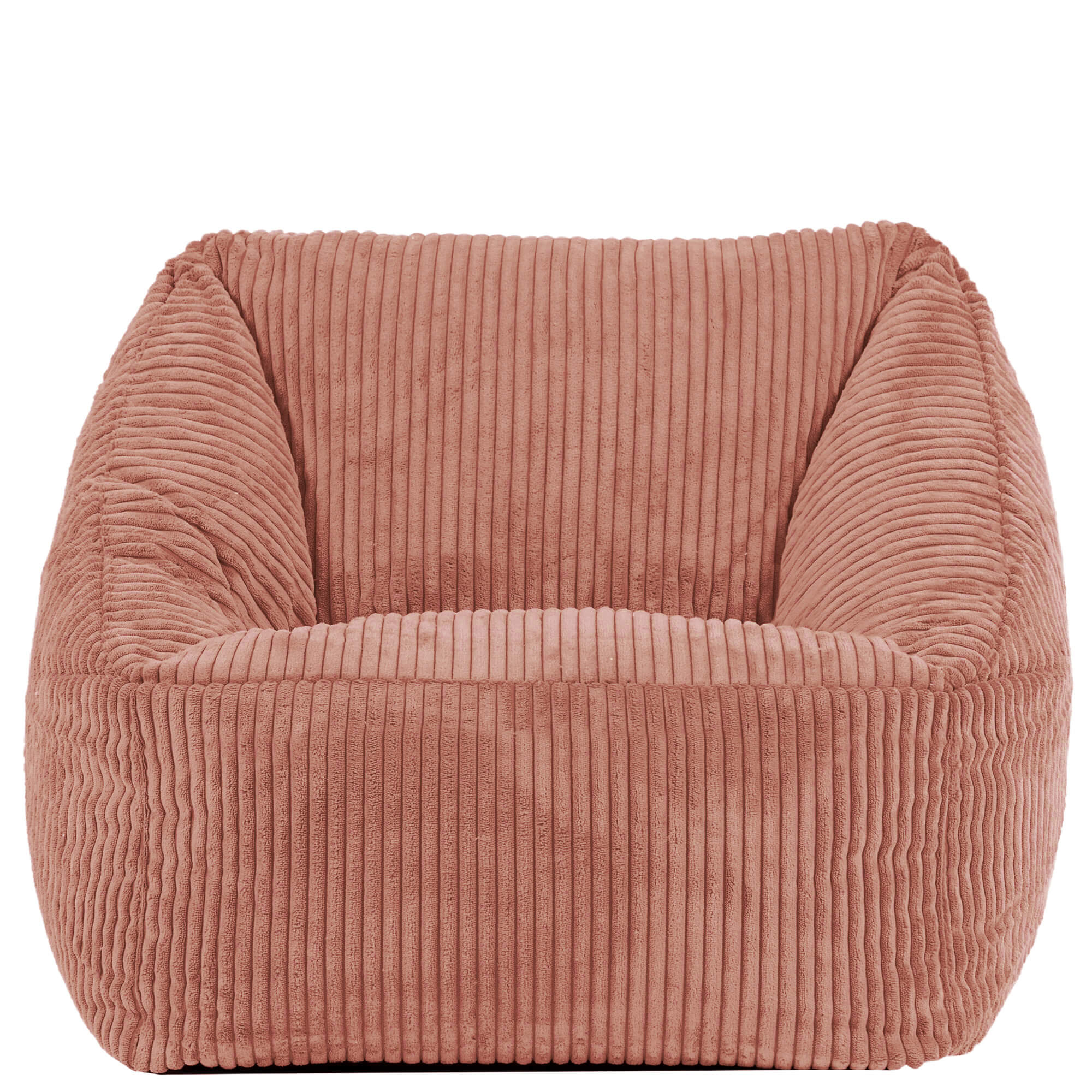 Lot de 2 poufs fauteuils enfant Icon velours côtelé rose aube, chambre, salon, 55x55xcm Oeko-Tex® - 4