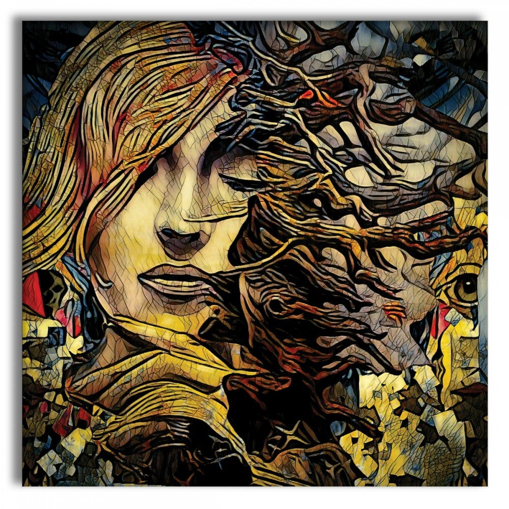 ABSTRAKT 1101 - Obraz na płótnie na drewnianej ramie 80x80 cm