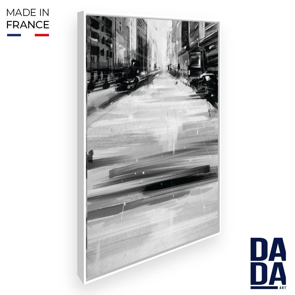 Tableau Mural Toile 50x70cm Motif Floral Bleu Et Blanc - Impression 3D Haute Définition, Sans Cadre, Déco Salon Ou Chambre - 9