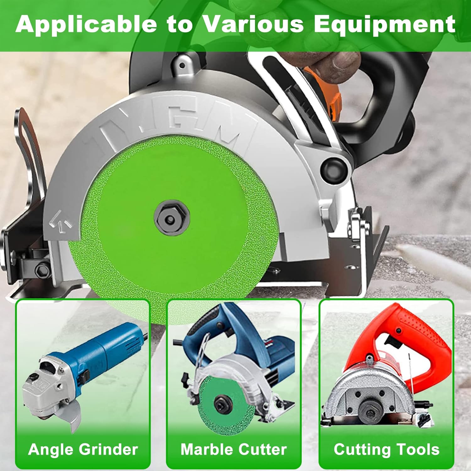 (Vert) 2 Pièces Disque Coupe Verre, Disque Diamant 125 Carrelage, Ø 22,23 mm Disque Carrelage pour Bouteille, Porcelaine, Jade, Granit, Verre - 5