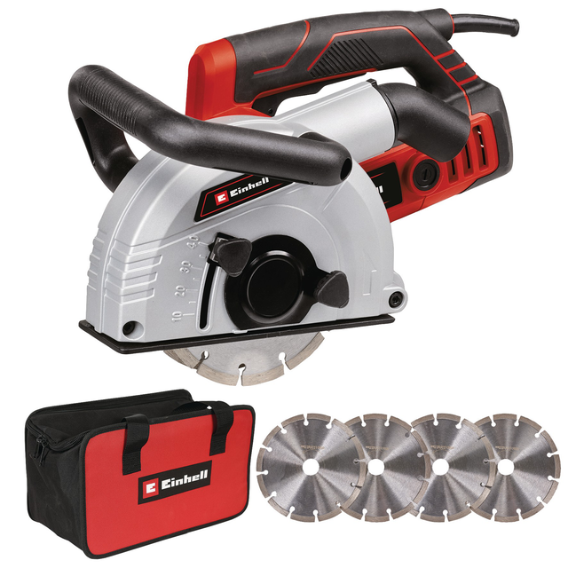 Einhell Rainureuse TE-MA&nbsp;1700 (1700W, profondeur jusqu’à 40&nbsp;mm) Livré en sac + 4&nbsp;disques diamant