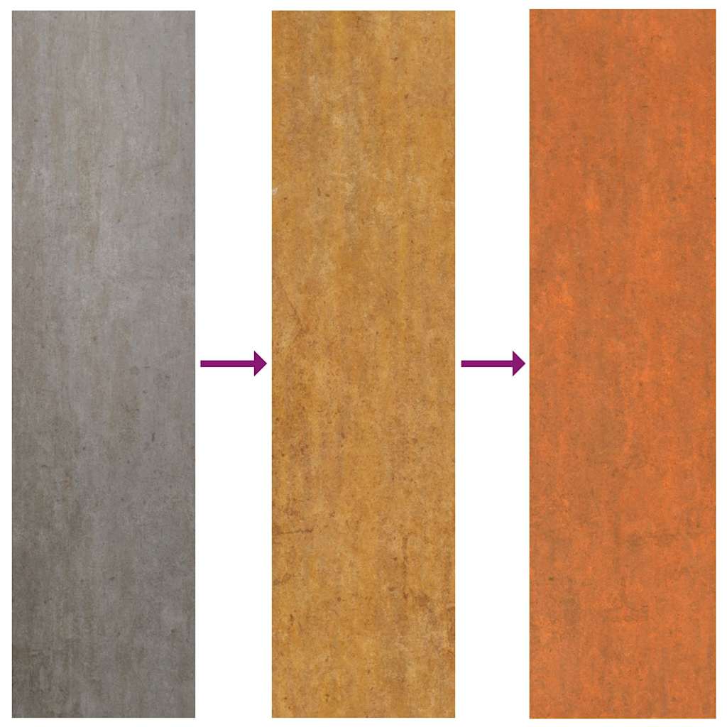 Jardinière - Lit surélevé de jardin - Pot de fleurs rouillé 480x80x45 cm acier corten Couleur évolue n1320l - 5
